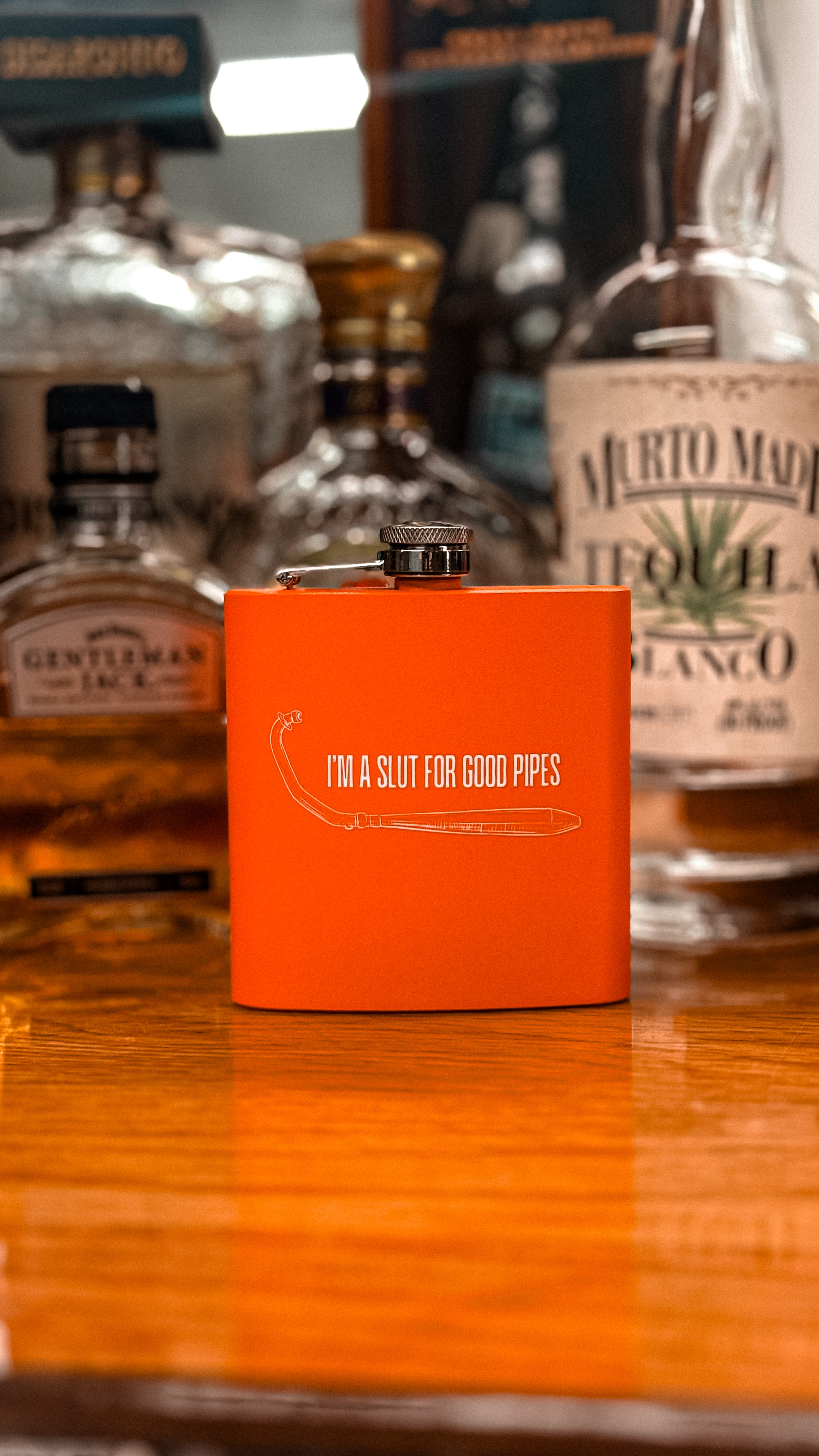Funny Motorcycle Stainless Steel Flask - 6oz "I’m a Slut for Good Pipes" product thumbnail image Funny Motorcycle Stainless Steel Flask - 6oz "I’m a Slut for Good Pipes" product thumbnail image