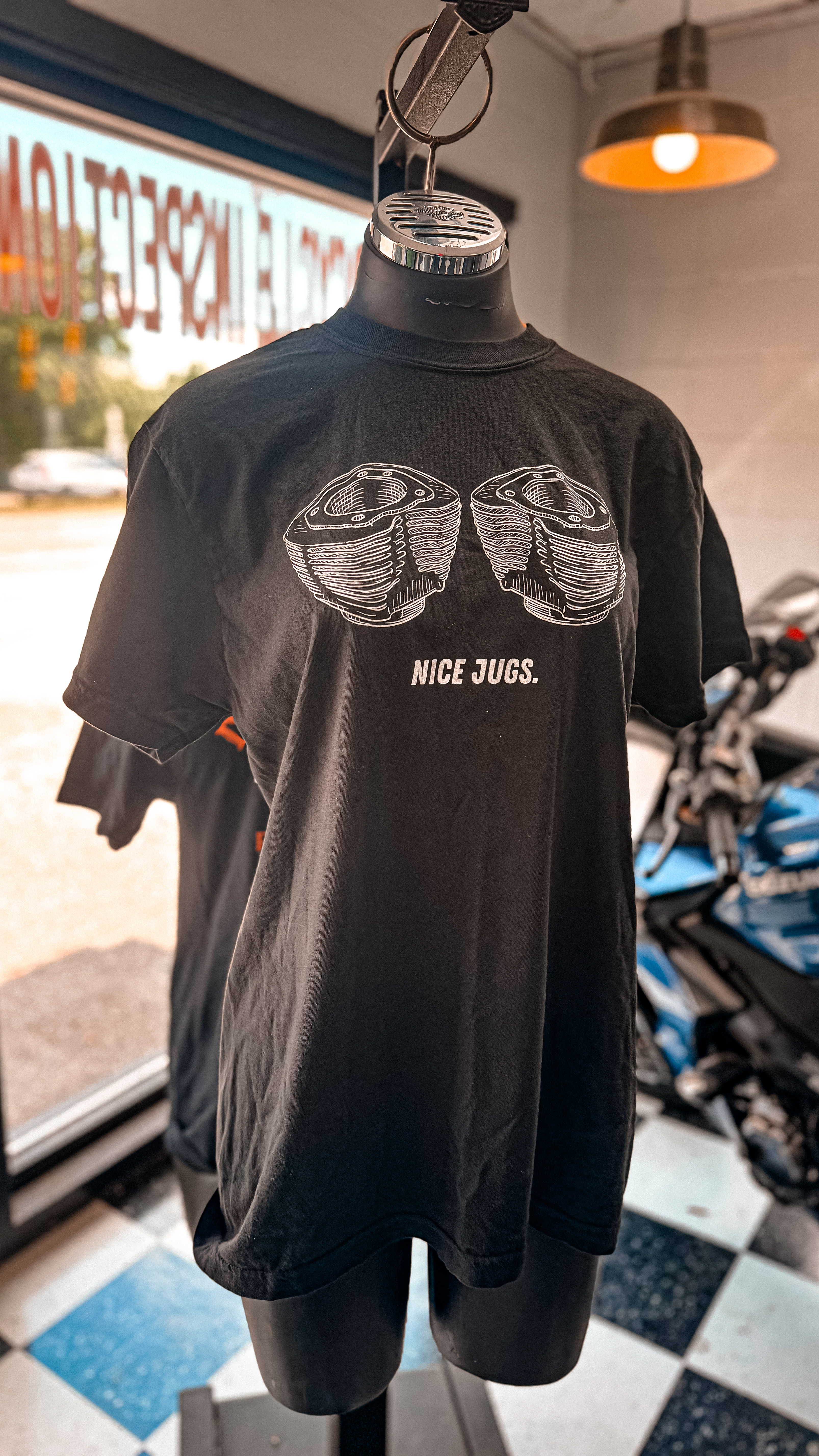 'Nice Jugs' Graphic Tees for Automotive Lovers