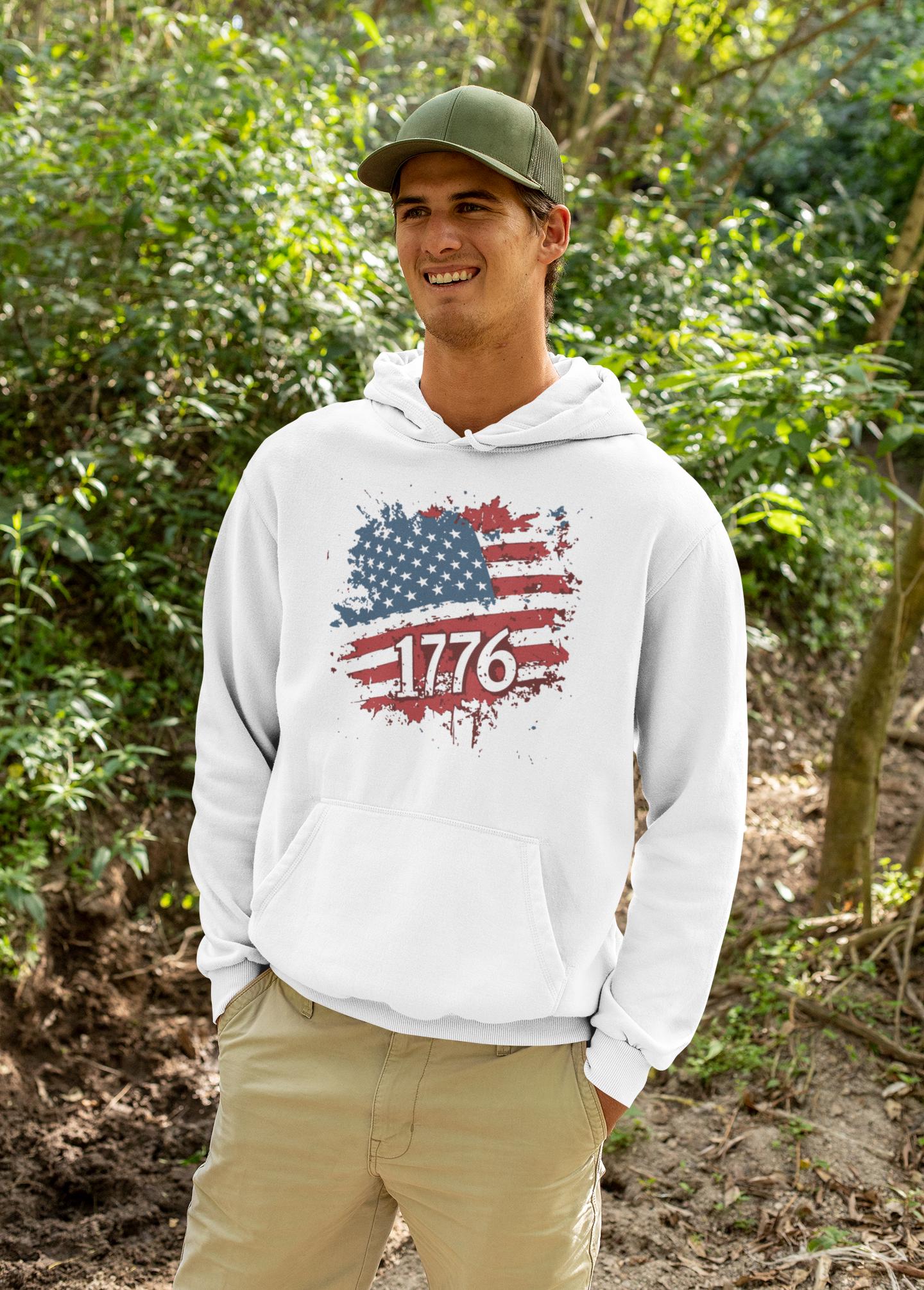 Patriotic Hooded Long Sleeve Tee, 4th of July Tee, Comfortable Hoodie for Celebrations, Casual Wear, Independence Day Apparel Patriotic Hooded Long Sleeve Tee, 4th of July Tee, Comfortable Hoodie for Celebrations, Casual Wear, Independence Day Apparel