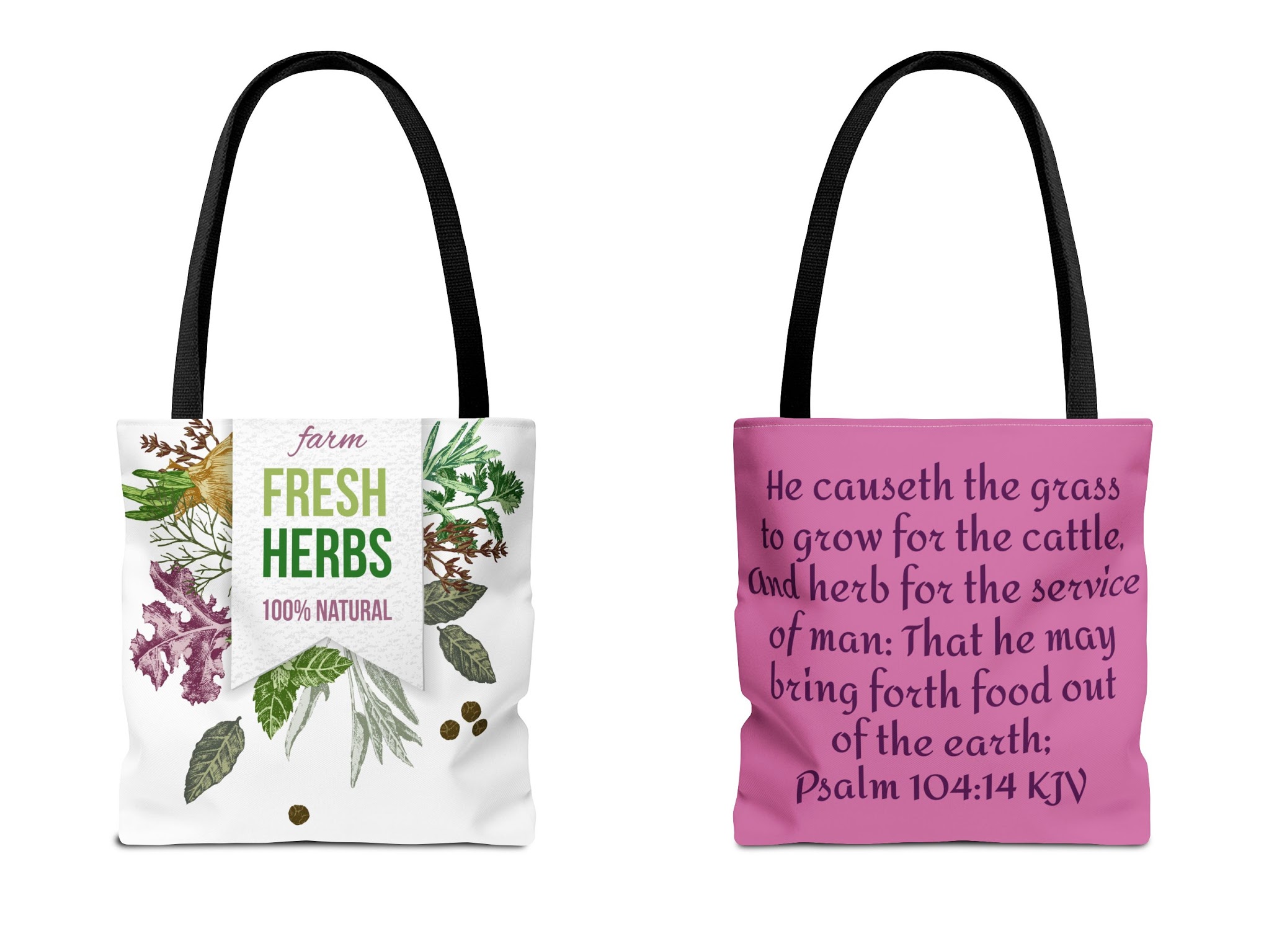 Tote Bag (AOP), Farm Fresh Herbs