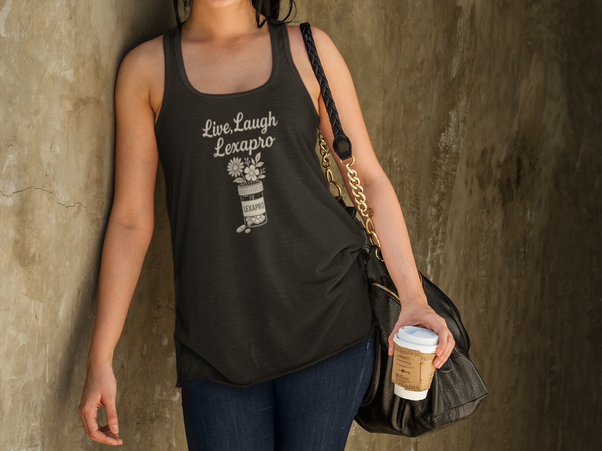Live, Laugh, Lexapro Women's Racerback Tank