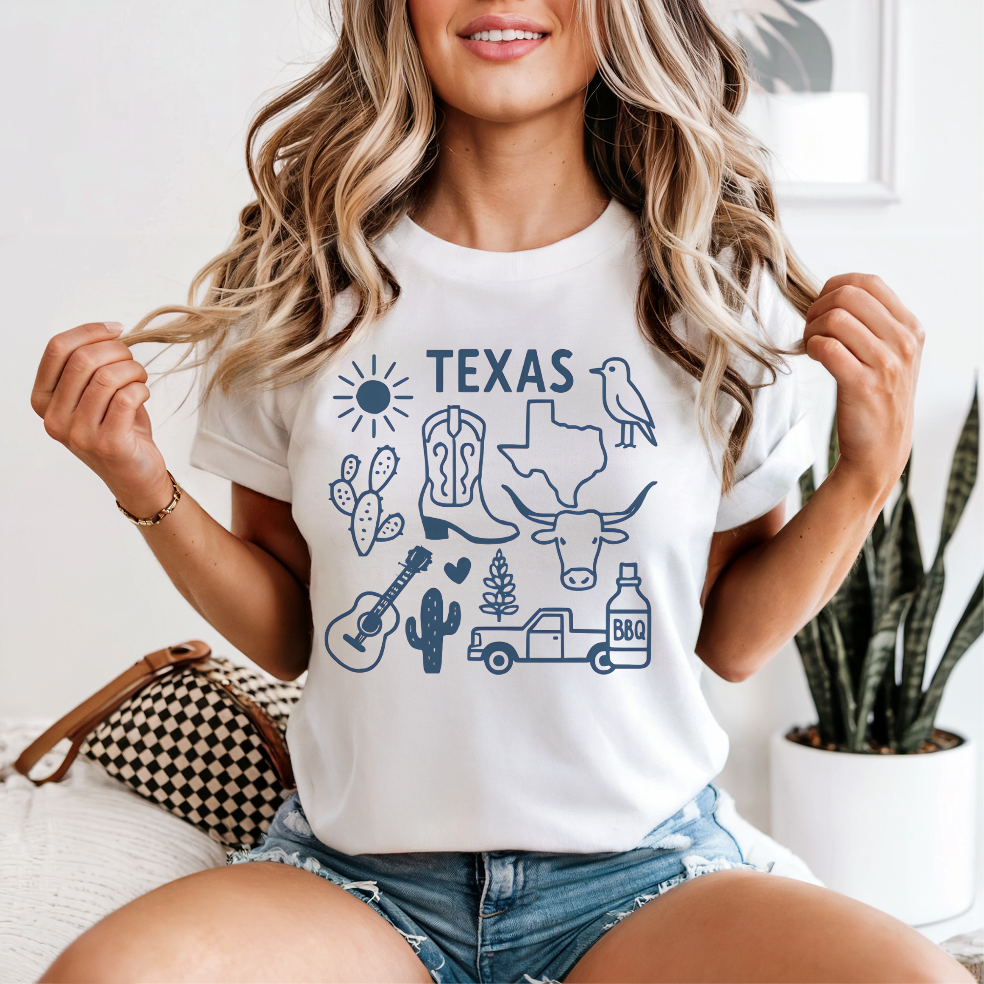 Texas Essentials Tee - Summer Vibes, Texas BBQ Shirt, Vintage Graphic Tee, Gifts for Women, Cute T-Shirt product thumbnail image Texas Essentials Tee - Summer Vibes, Texas BBQ Shirt, Vintage Graphic Tee, Gifts for Women, Cute T-Shirt product thumbnail image
