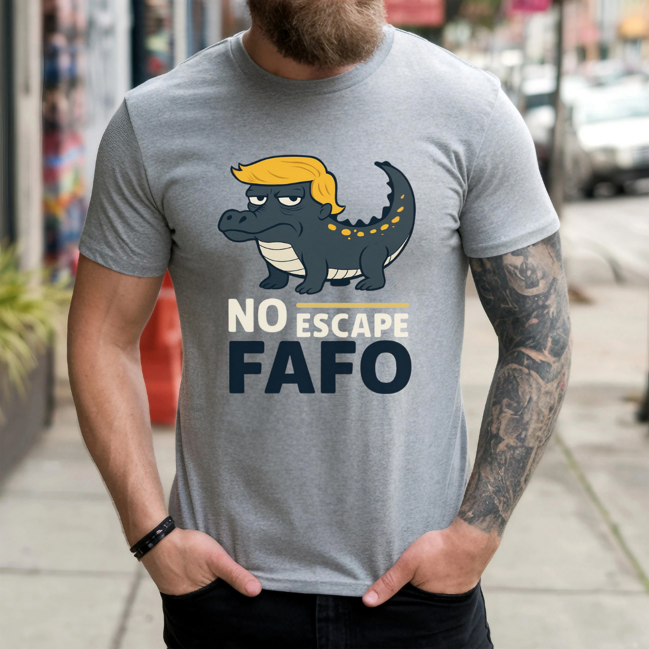 Alligator Alcatraz Funny T-Shirt - Trump Hair Crocodile Sarcastic Streetwear Tee product thumbnail image Alligator Alcatraz Funny T-Shirt - Trump Hair Crocodile Sarcastic Streetwear Tee product thumbnail image