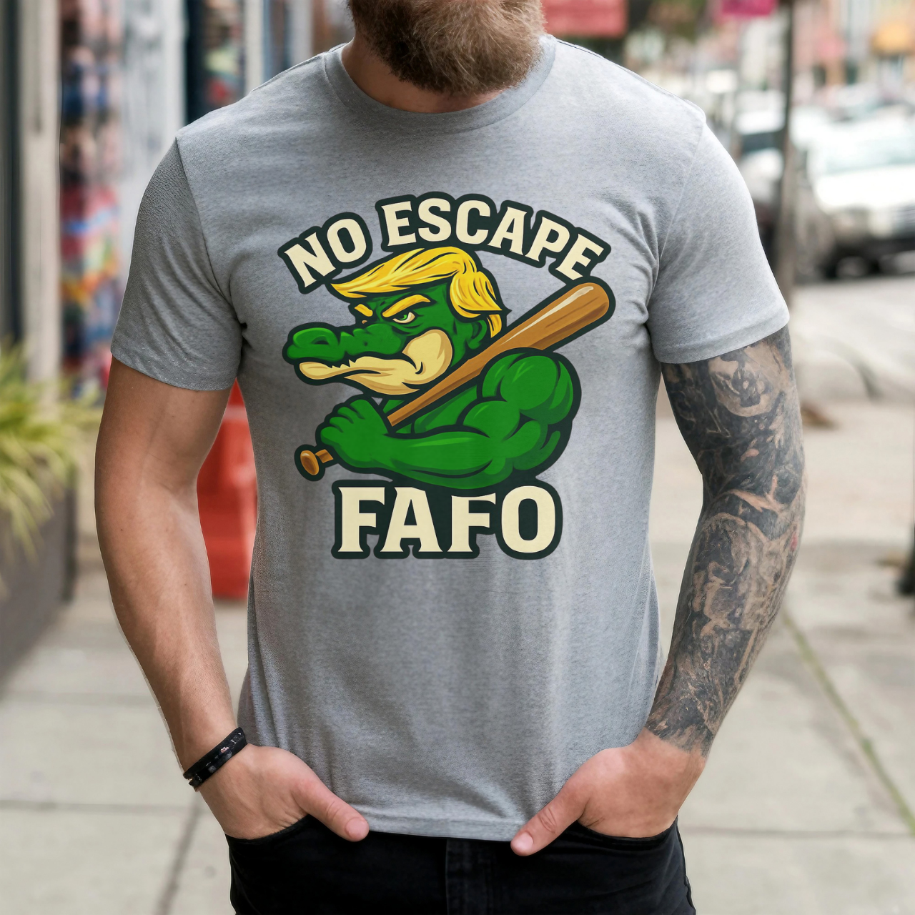 Funny Alligator Alcatraz Softstyle T-Shirt, No Escape Graphic Tee, Trump Hair Crocodile Shirt, Sarcastic Streetwear Gator Pun Gift, Funny Alligator Alcatraz Softstyle T-Shirt, No Escape Graphic Tee, Trump Hair Crocodile Shirt, Sarcastic Streetwear Gator Pun Gift,