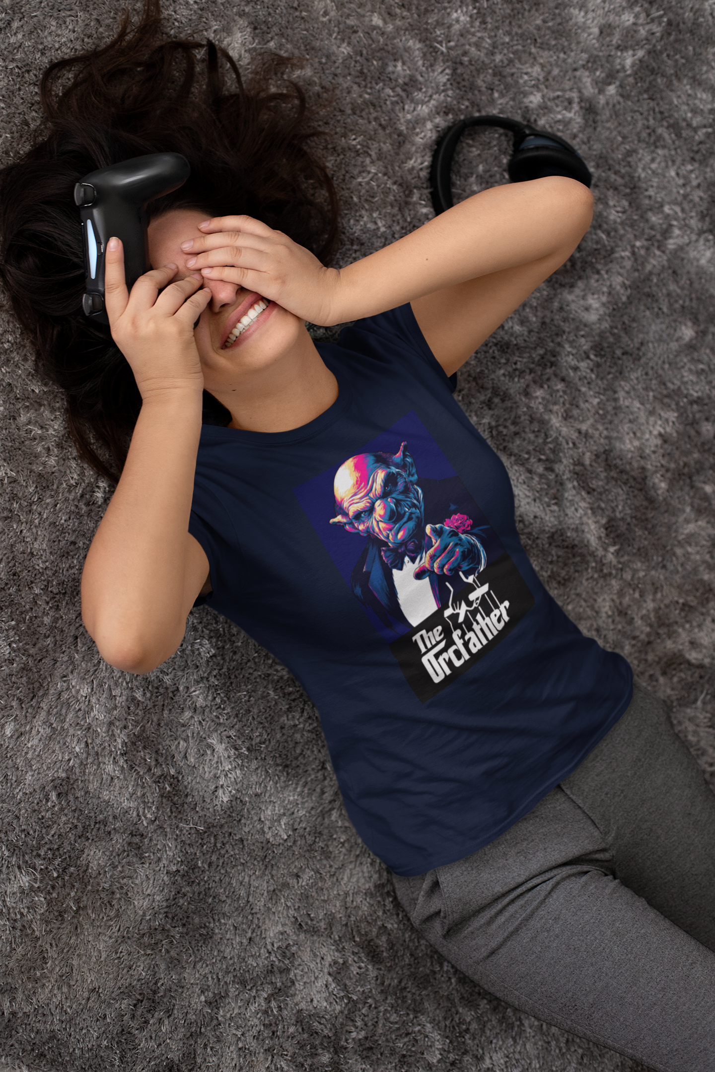 Funny Orc Godfather Premium T-Shirt, Fantasy DnD Geek Apparel product thumbnail image