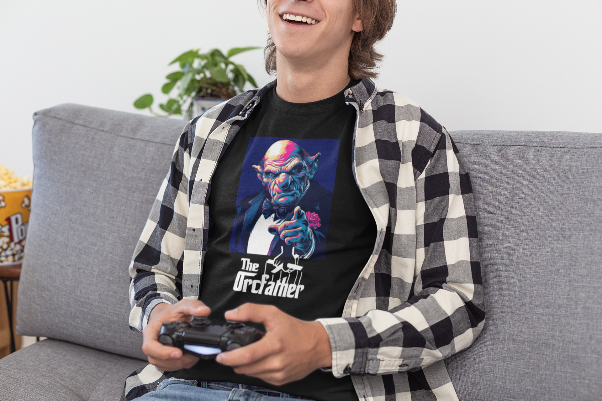 Funny Orc Godfather Premium T-Shirt, Fantasy DnD Geek Apparel product thumbnail image