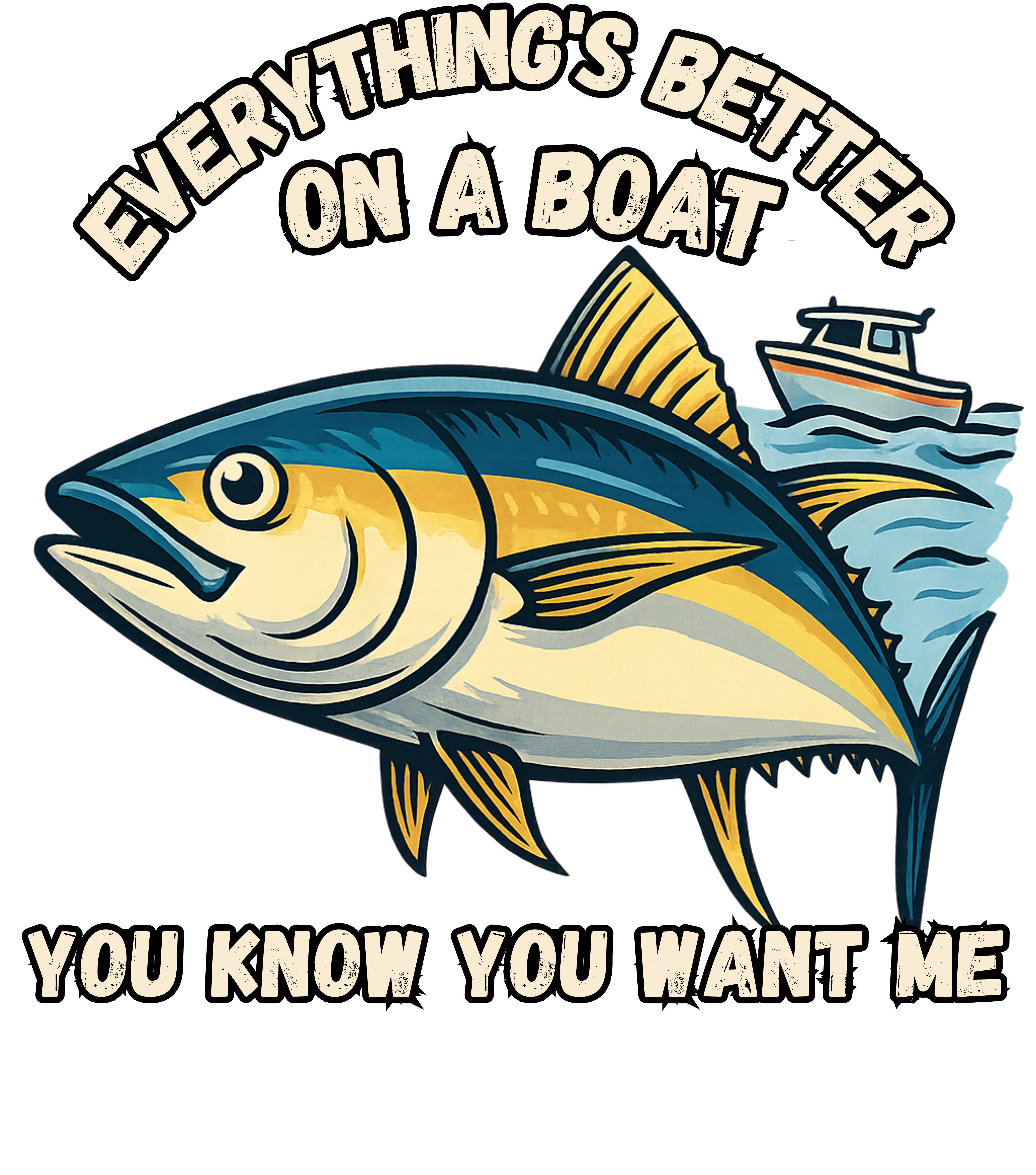 Tuna is Better on a Boat, Casual Graphic Unisex T-Shirt, Perfect for Everyday Wear product thumbnail image Tuna is Better on a Boat, Casual Graphic Unisex T-Shirt, Perfect for Everyday Wear product thumbnail image