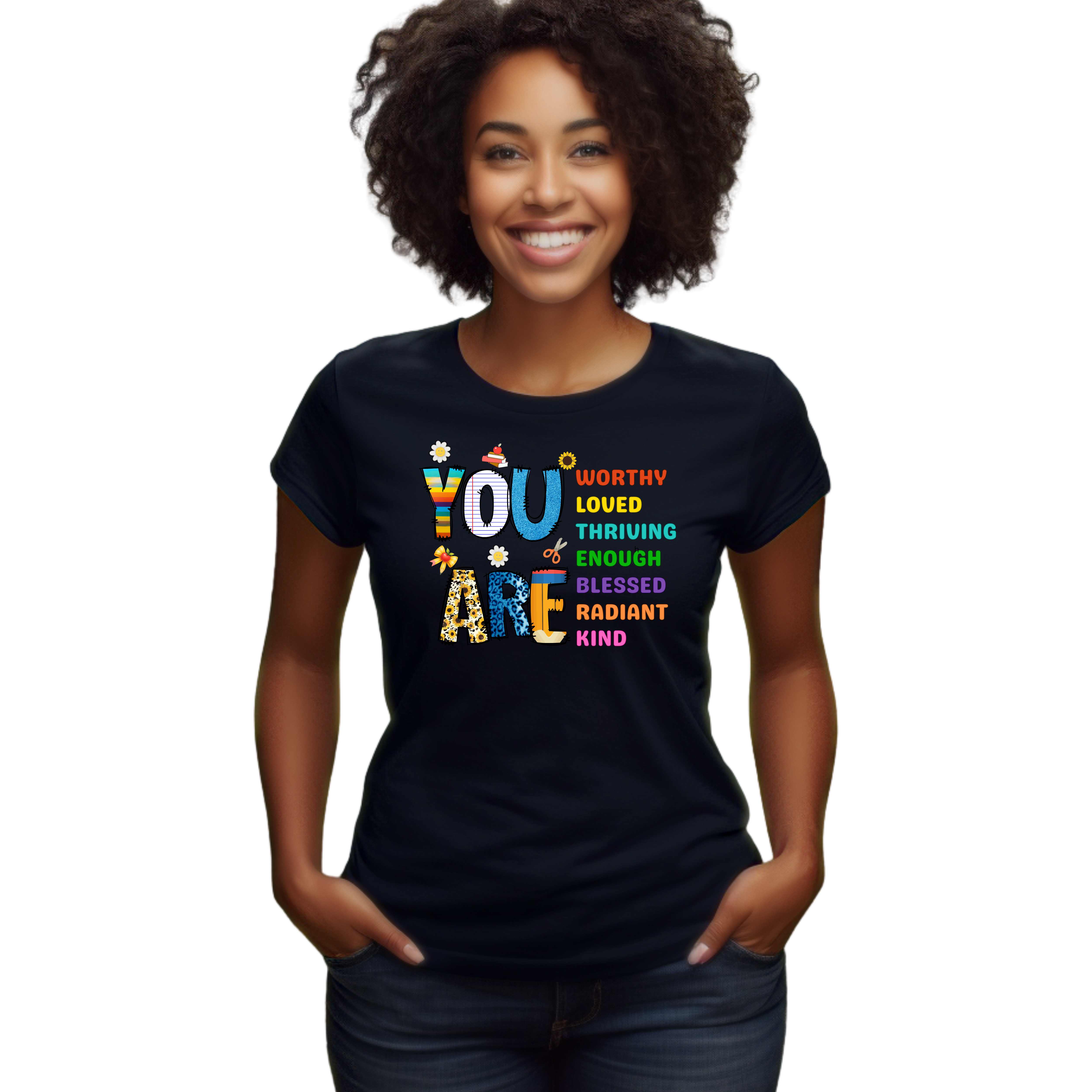 You Are Affirmation T-Shirt – Positive Teacher Shirt, Motivational Back to School Tee, Classroom Encouragement Shirt product thumbnail image You Are Affirmation T-Shirt – Positive Teacher Shirt, Motivational Back to School Tee, Classroom Encouragement Shirt product thumbnail image