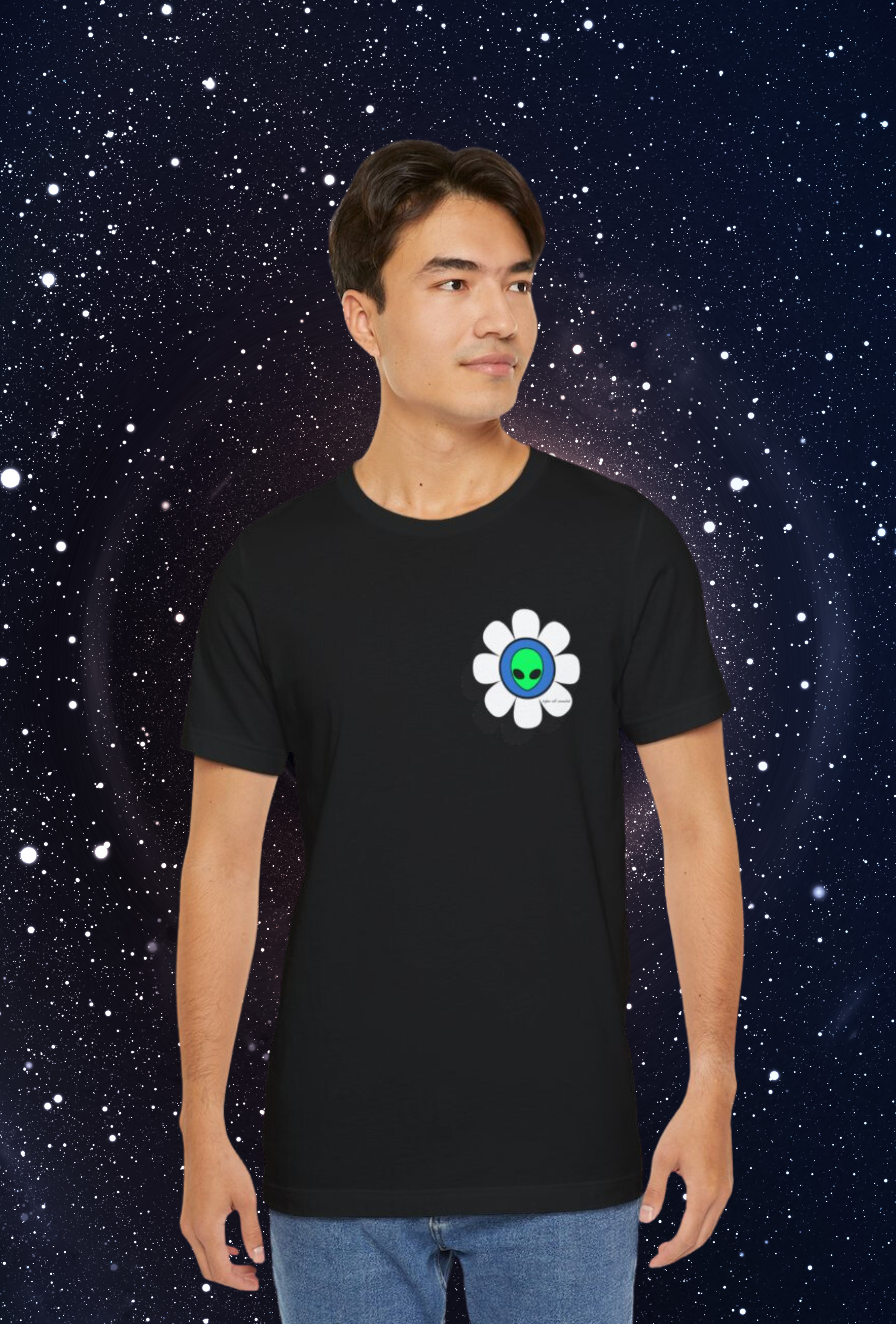 Alien Flower T-Shirt (Blue)  │ Astral Drip • Alien Collection