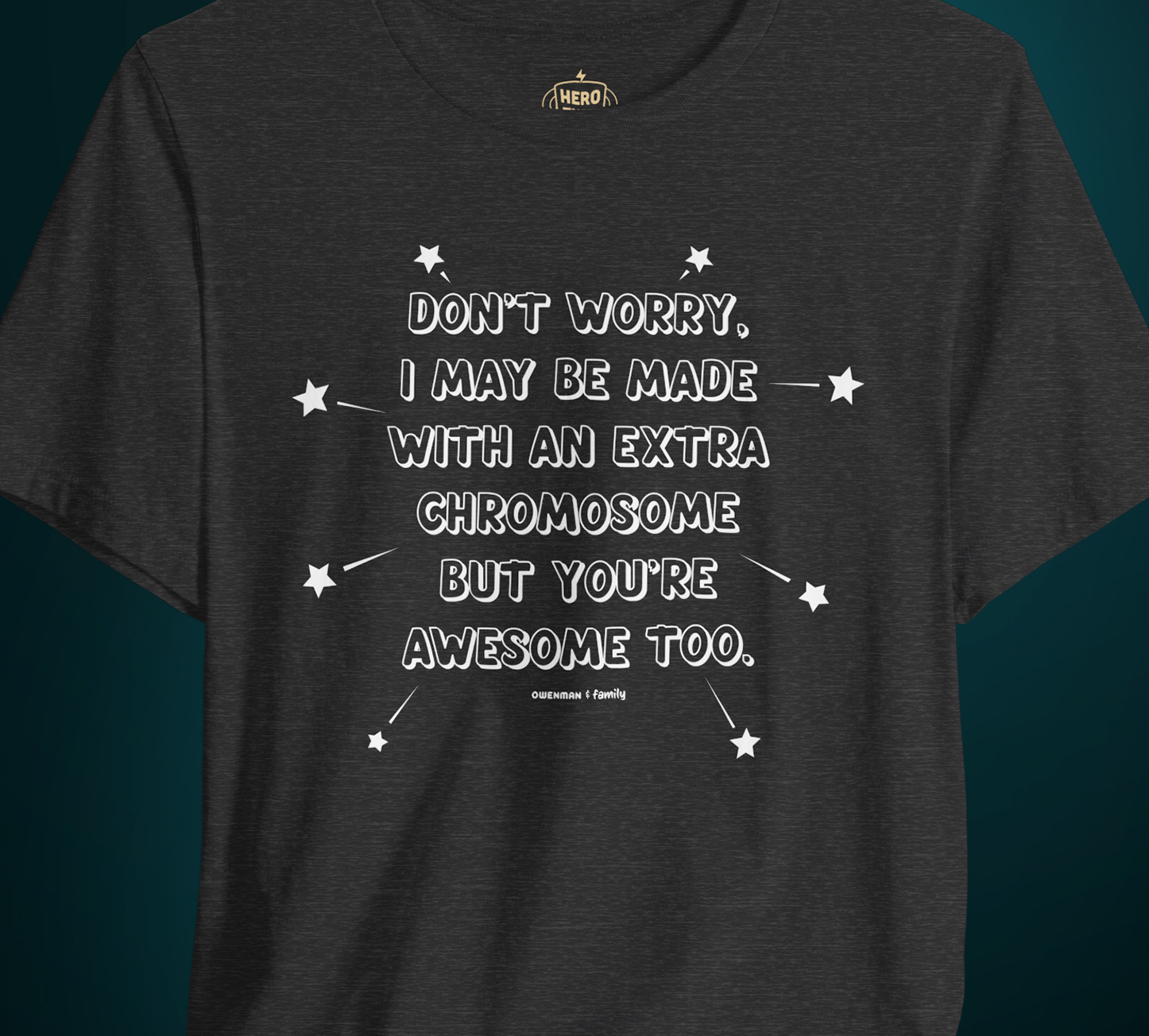 Adult - Self Advocate T-Shirt - Don't Worry, You're Awesome Too - Down syndrome Awareness Quote Tee - Unisex product thumbnail image Adult - Self Advocate T-Shirt - Don't Worry, You're Awesome Too - Down syndrome Awareness Quote Tee - Unisex product thumbnail image