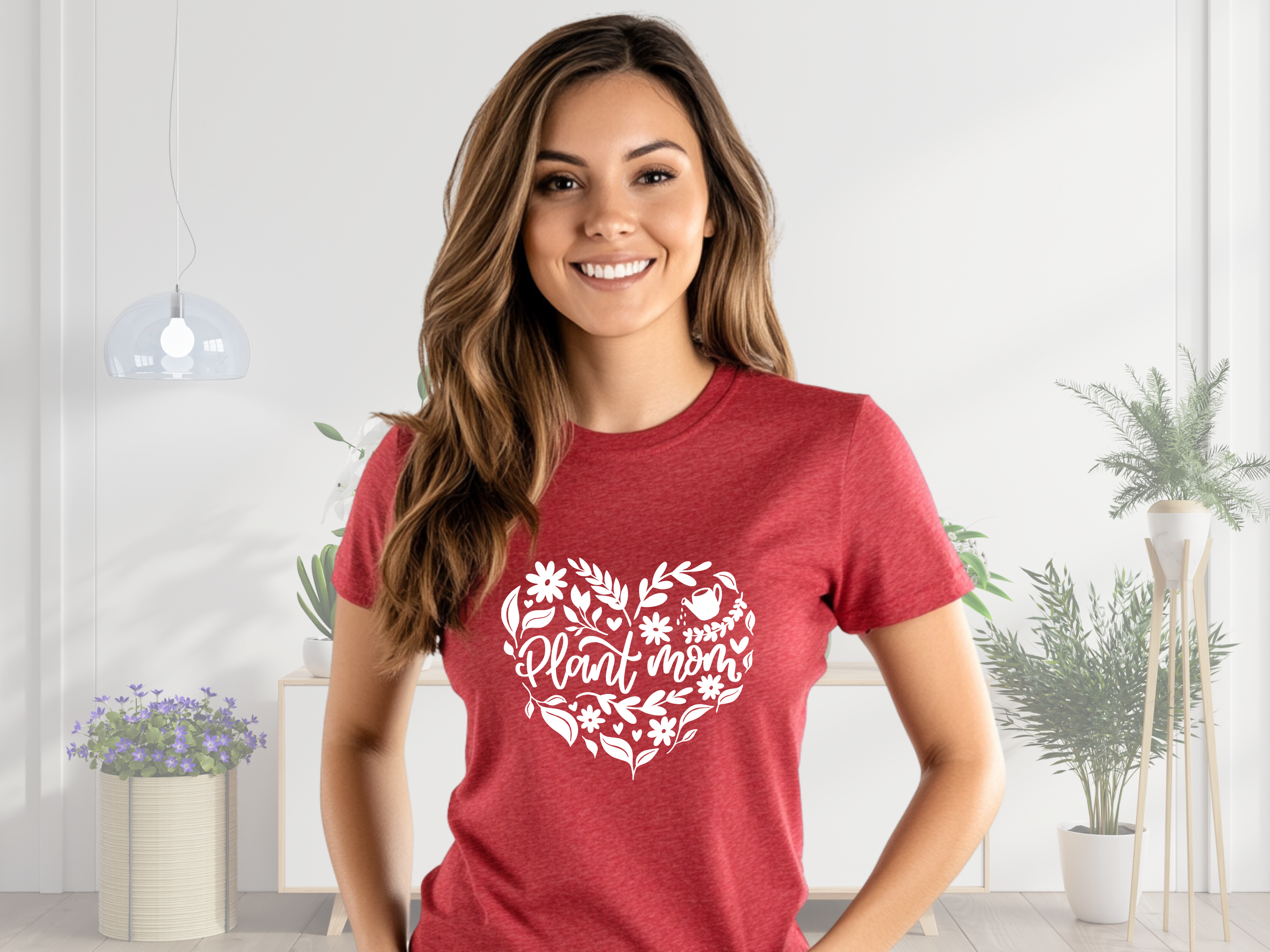 Plant Mom Heart Unisex Softstyle Short Sleeve T-Shirt, Tee Shirt for Plant Lovers