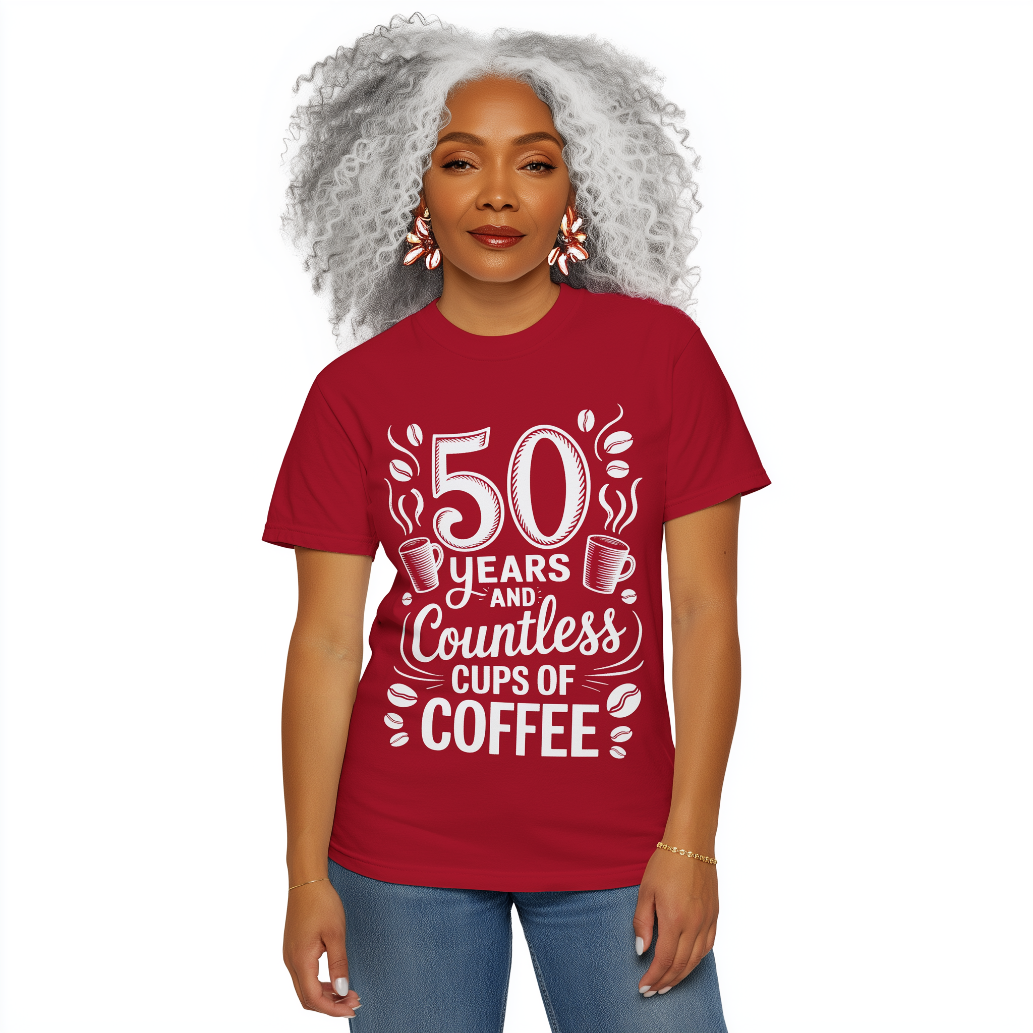 Milestone Coffee Celebration T-Shirt | 50 Years of Coffee, Birthday Gift, Unisex Tee, Coffee Lover Gift, Vintage Style Shirt product thumbnail image