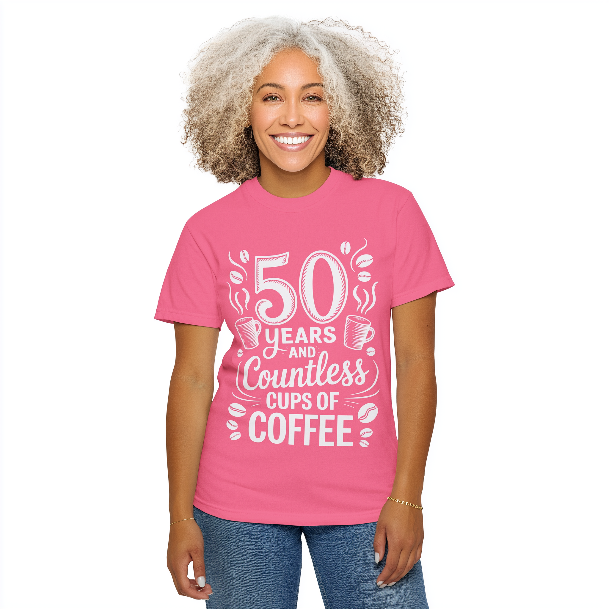 Milestone Coffee Celebration T-Shirt | 50 Years of Coffee, Birthday Gift, Unisex Tee, Coffee Lover Gift, Vintage Style Shirt product thumbnail image