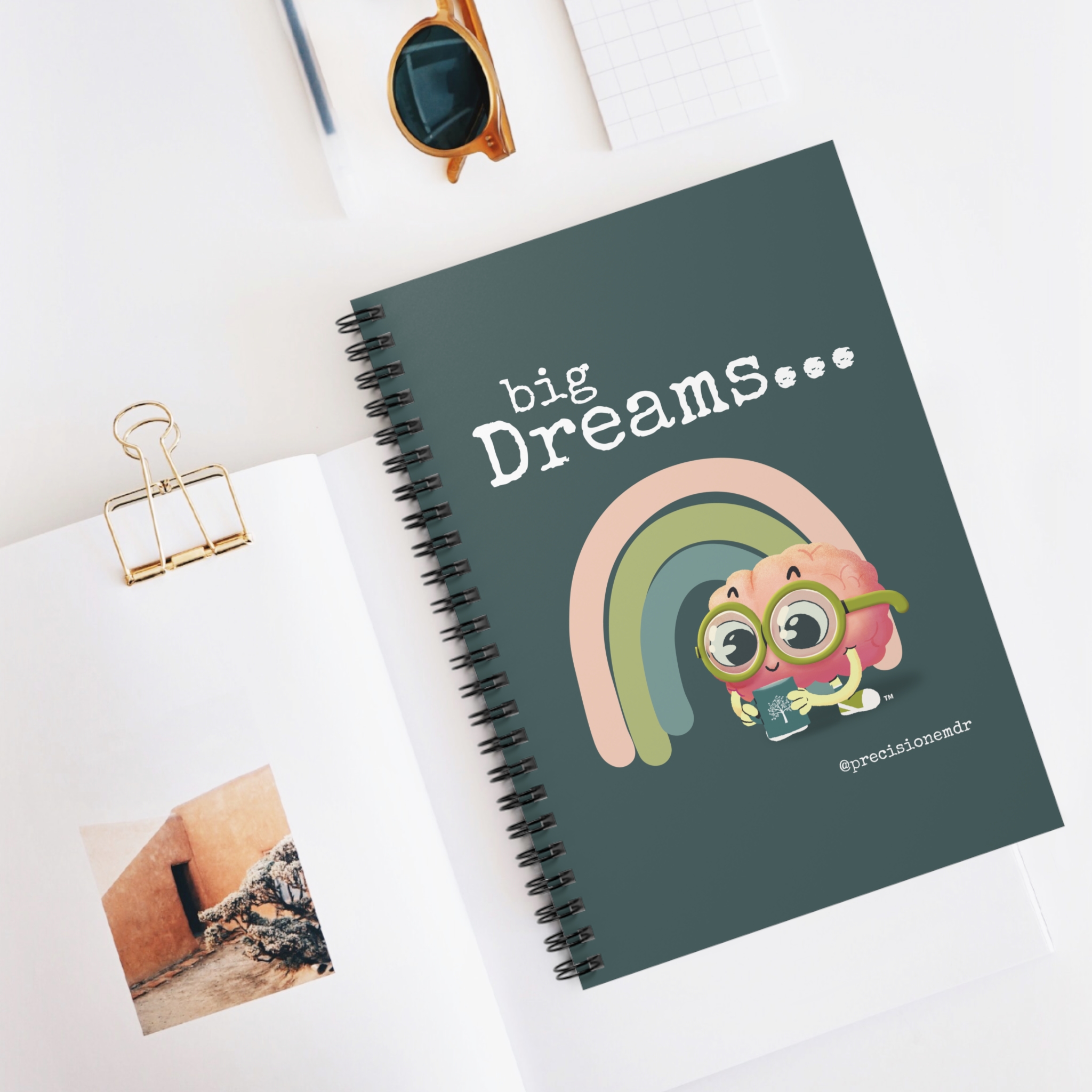 PEAbody Light Rainbow Big Dreams Spiral Notebook, 6x8 product thumbnail image