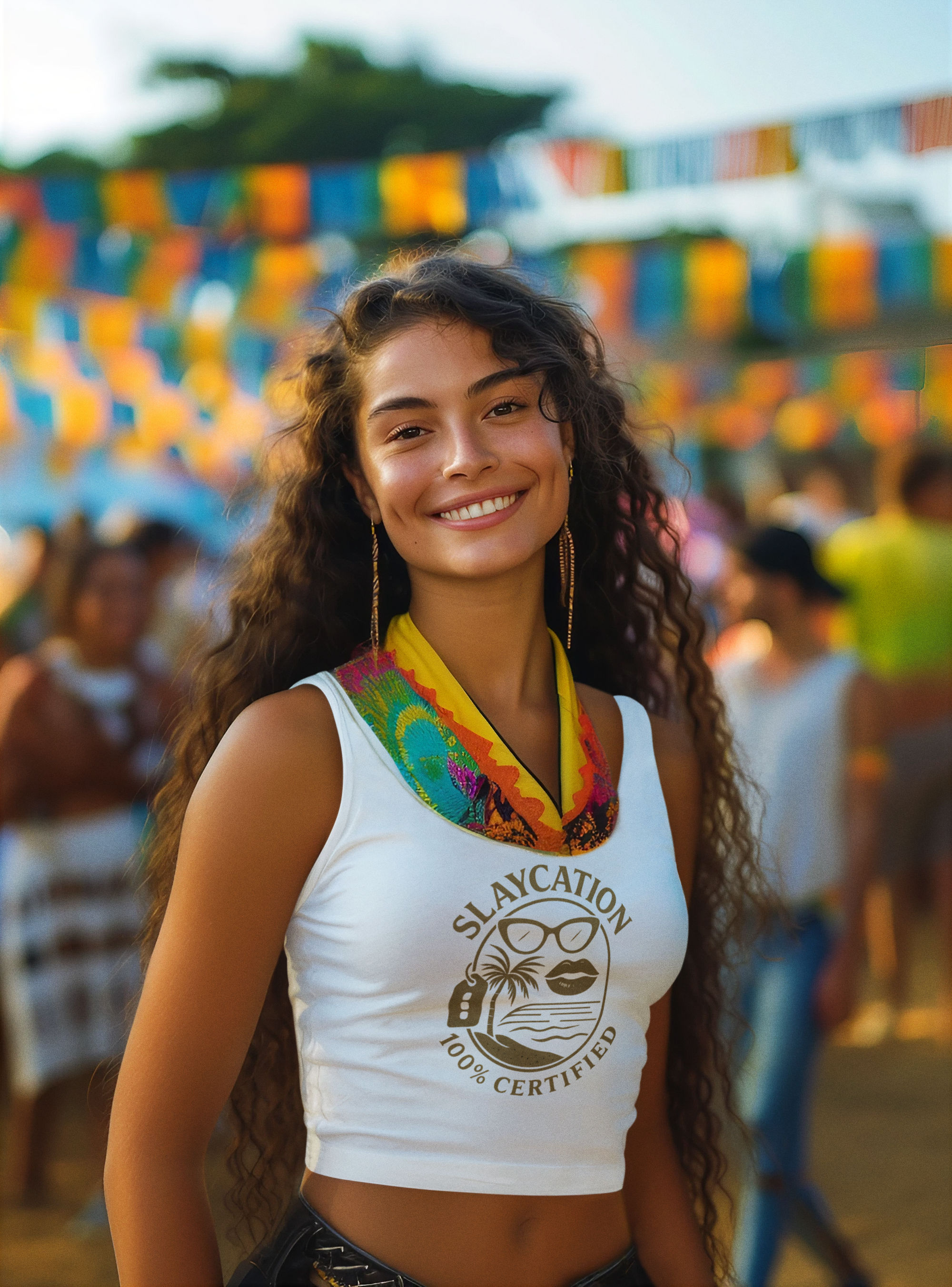 Slaycation Racerback Tank Top, Summer Vibes Shirt, Beachwear, Vacation Tee, Gift for Travelers, Cute Casual Wear product thumbnail image Slaycation Racerback Tank Top, Summer Vibes Shirt, Beachwear, Vacation Tee, Gift for Travelers, Cute Casual Wear product thumbnail image