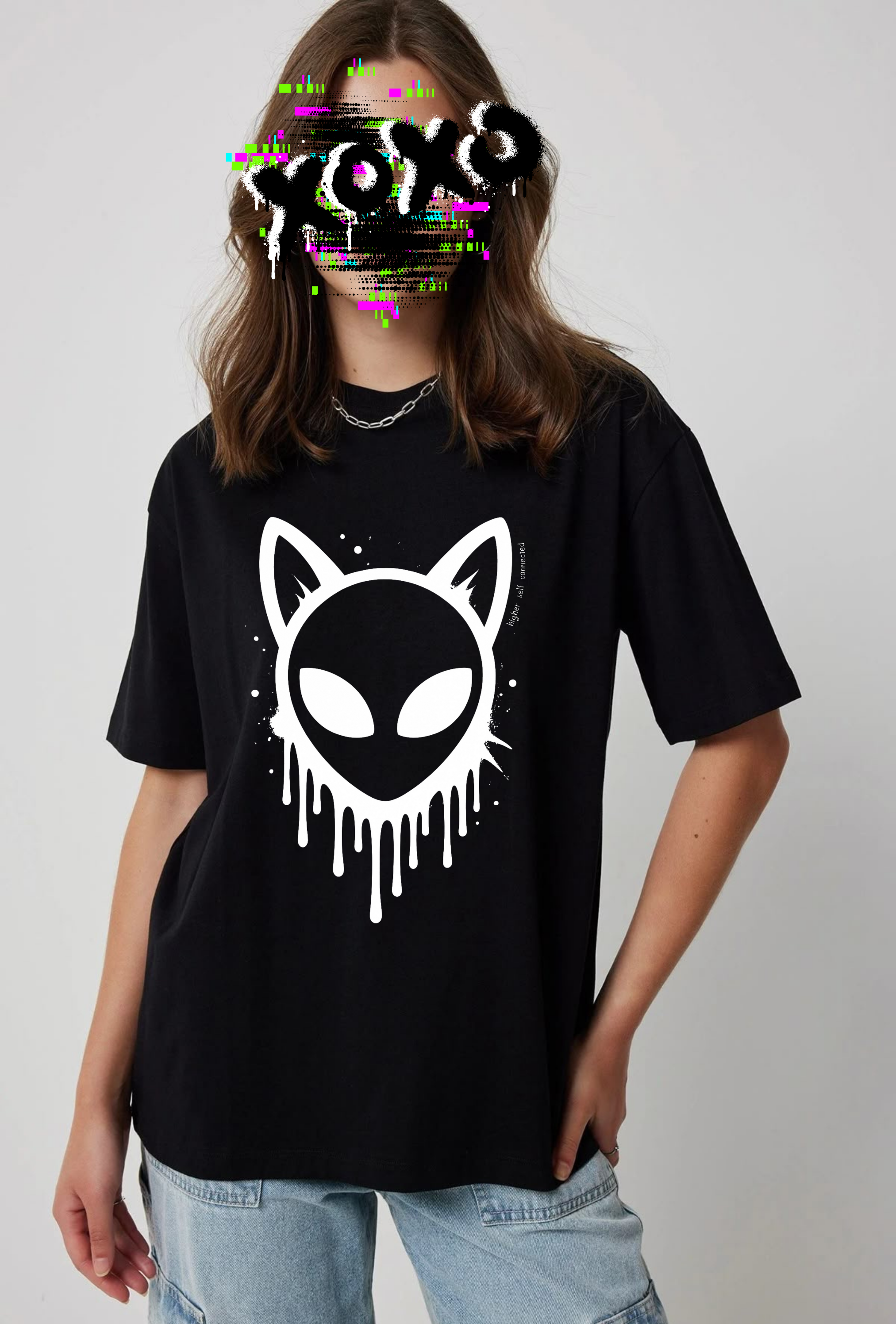 Astral Kitty. T-Shirt  │ Astral Drip • Alien Collection