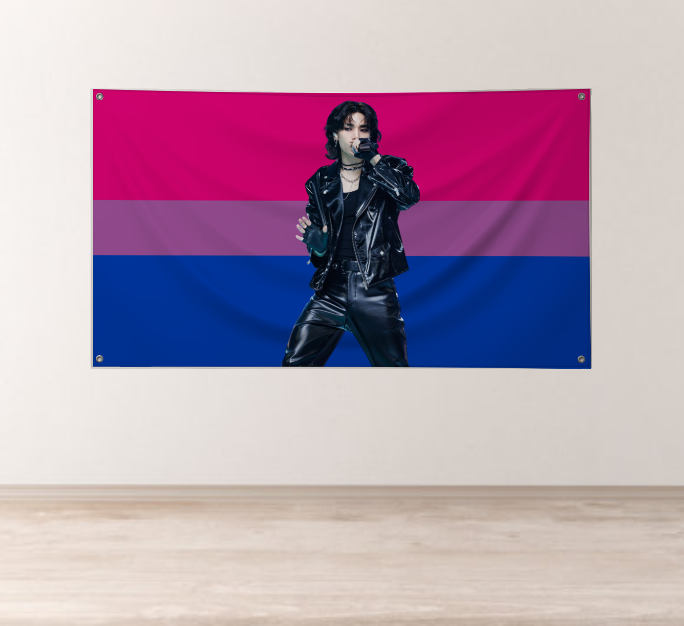 Hyunjin (Stray Kids) Bisexual Pride Flag product thumbnail image