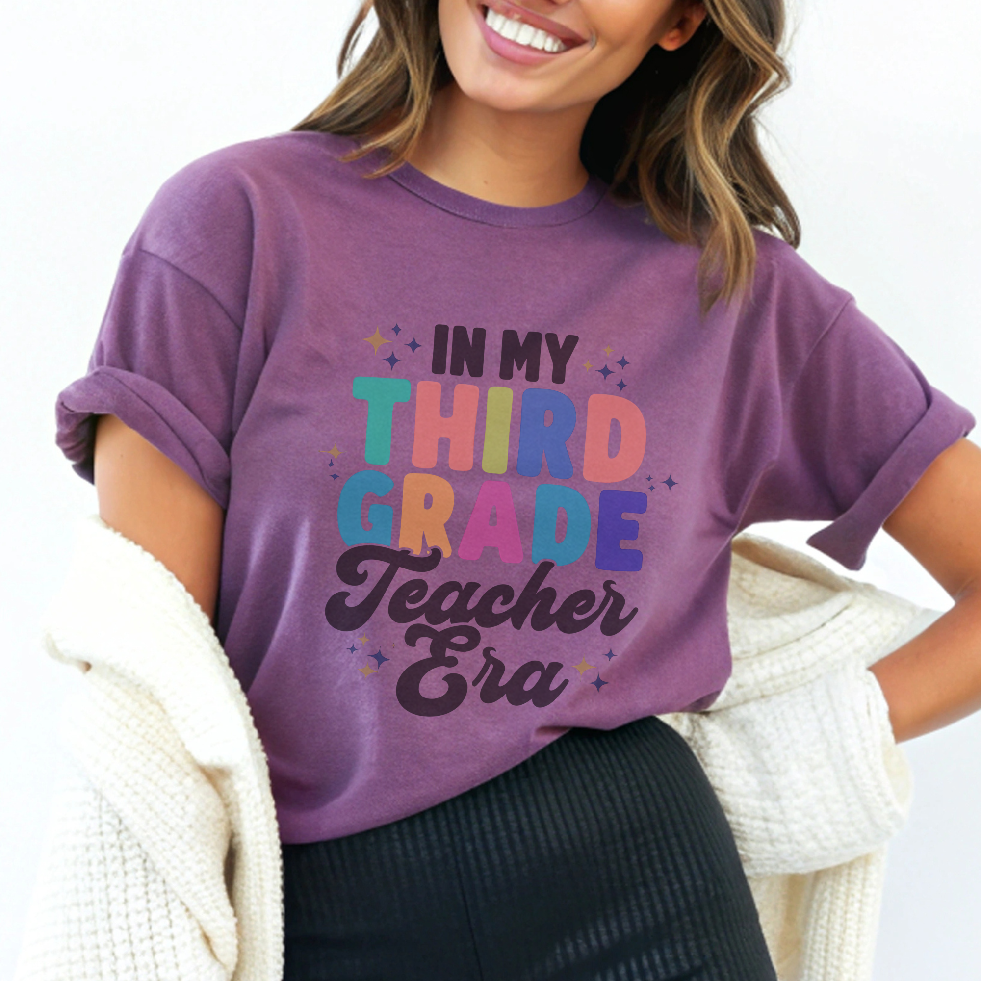 3rd Grade Teacher Era Tee - Shirts for Teachers, Back to School Gift, Classroom Wear, Third Grade Teacher T-Shirt product thumbnail image 3rd Grade Teacher Era Tee - Shirts for Teachers, Back to School Gift, Classroom Wear, Third Grade Teacher T-Shirt product thumbnail image