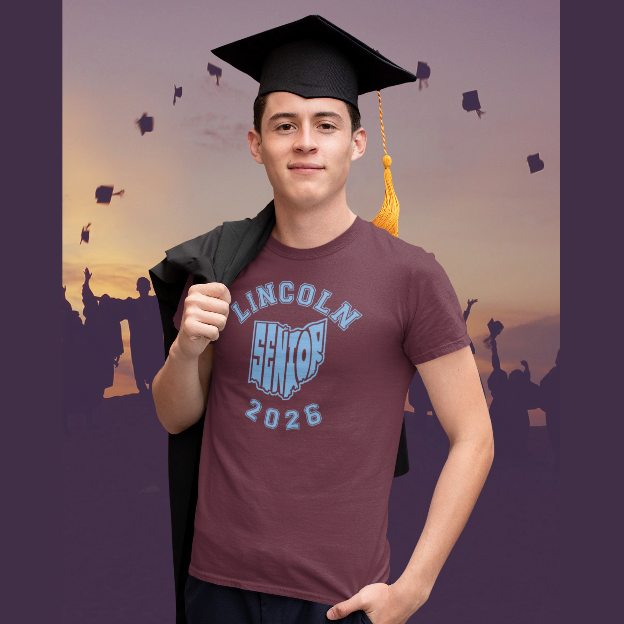 Personalized Ohio Senior T-Shirt, Gift for Grad, Ohio Pride, 2026 Graduation, Senior, graduation, Ohio, high school, college,  graduate, graduation party, senior year product thumbnail image