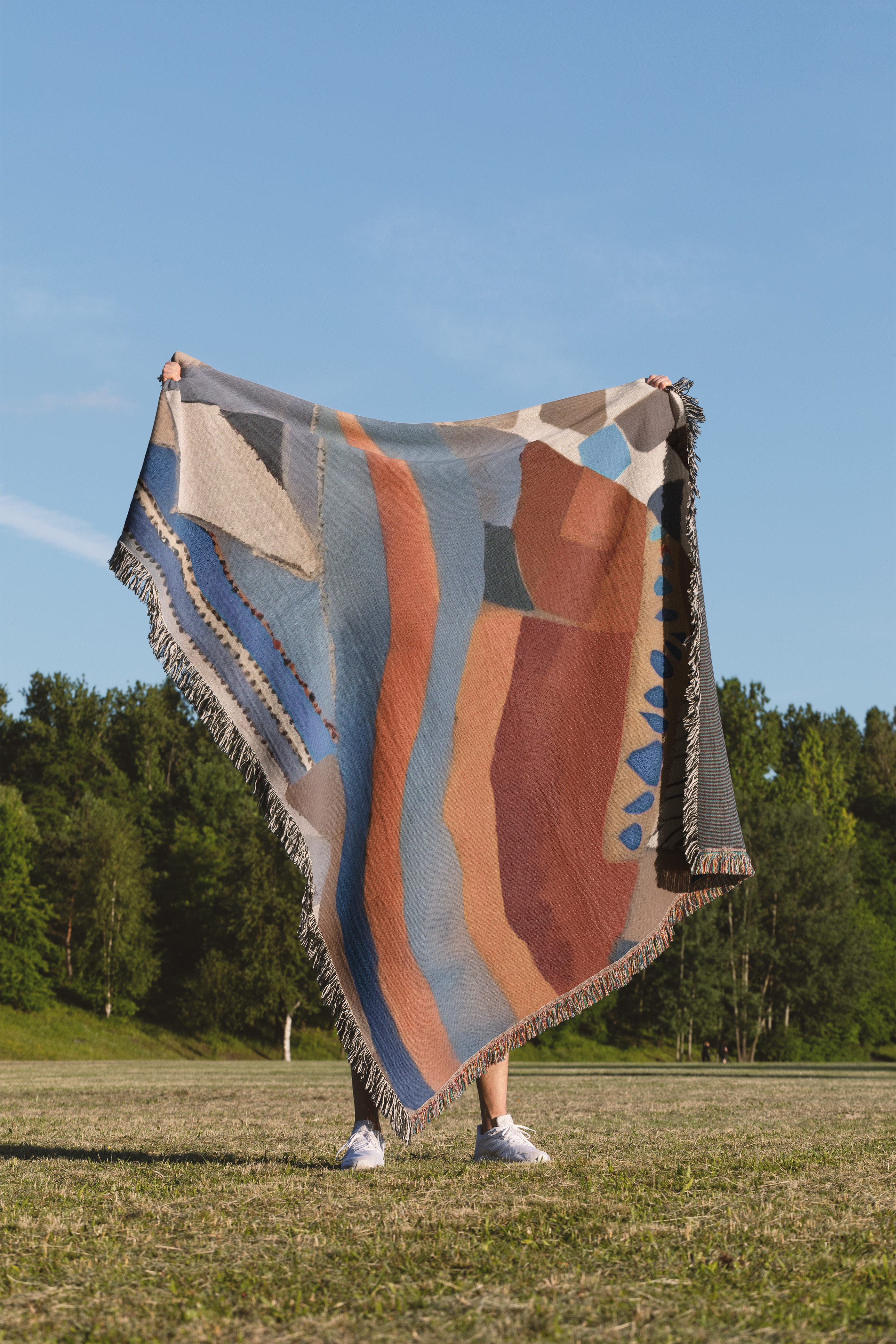 Cozy Geometric Woven Blanket, Modern Throw for Home Decor, Perfect for Picnics, Gifts, Warmth, and Boho Style product thumbnail image Cozy Geometric Woven Blanket, Modern Throw for Home Decor, Perfect for Picnics, Gifts, Warmth, and Boho Style product thumbnail image