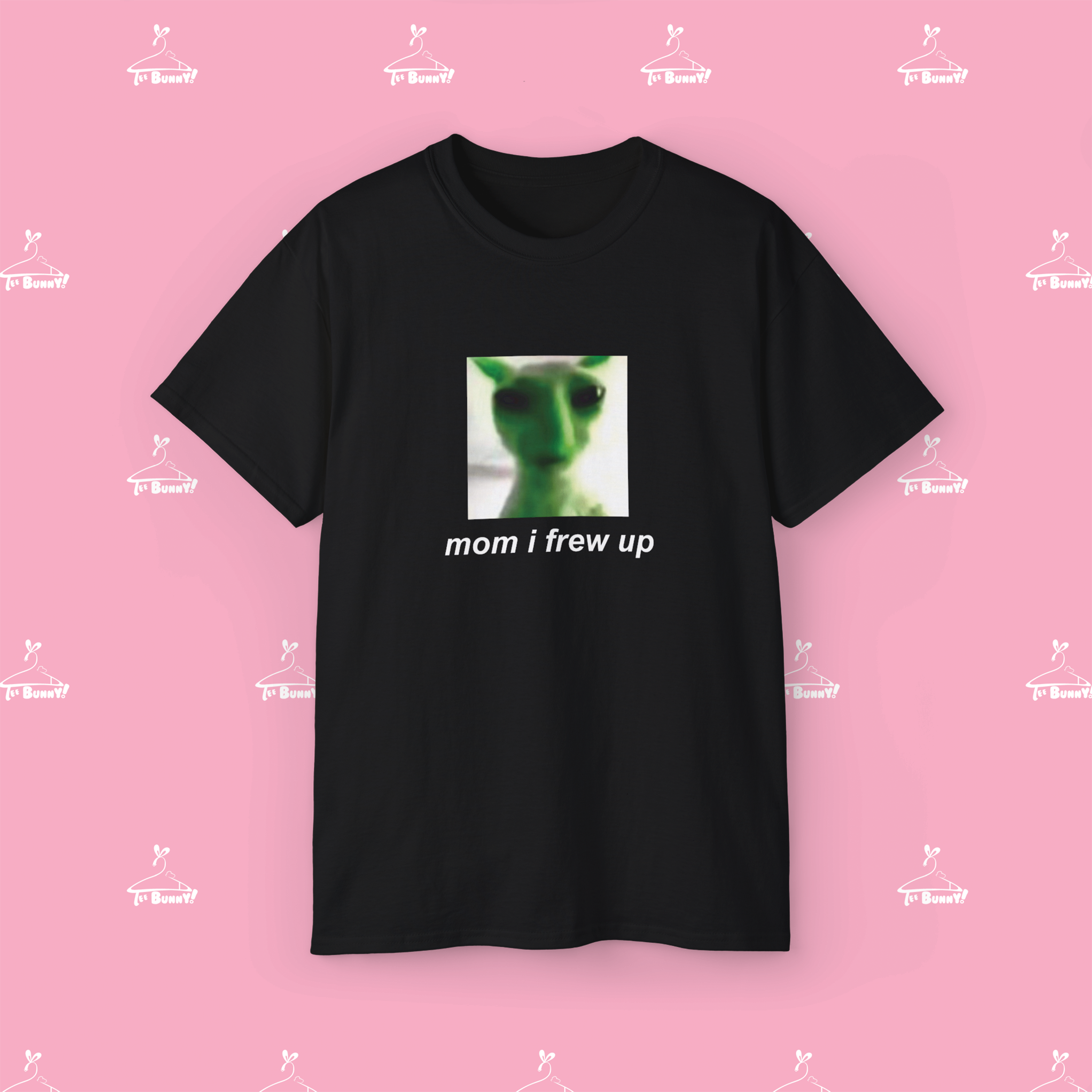 Alien Cat "mom i frew up" - (Unisex Tee) product thumbnail image Alien Cat "mom i frew up" - (Unisex Tee) product thumbnail image