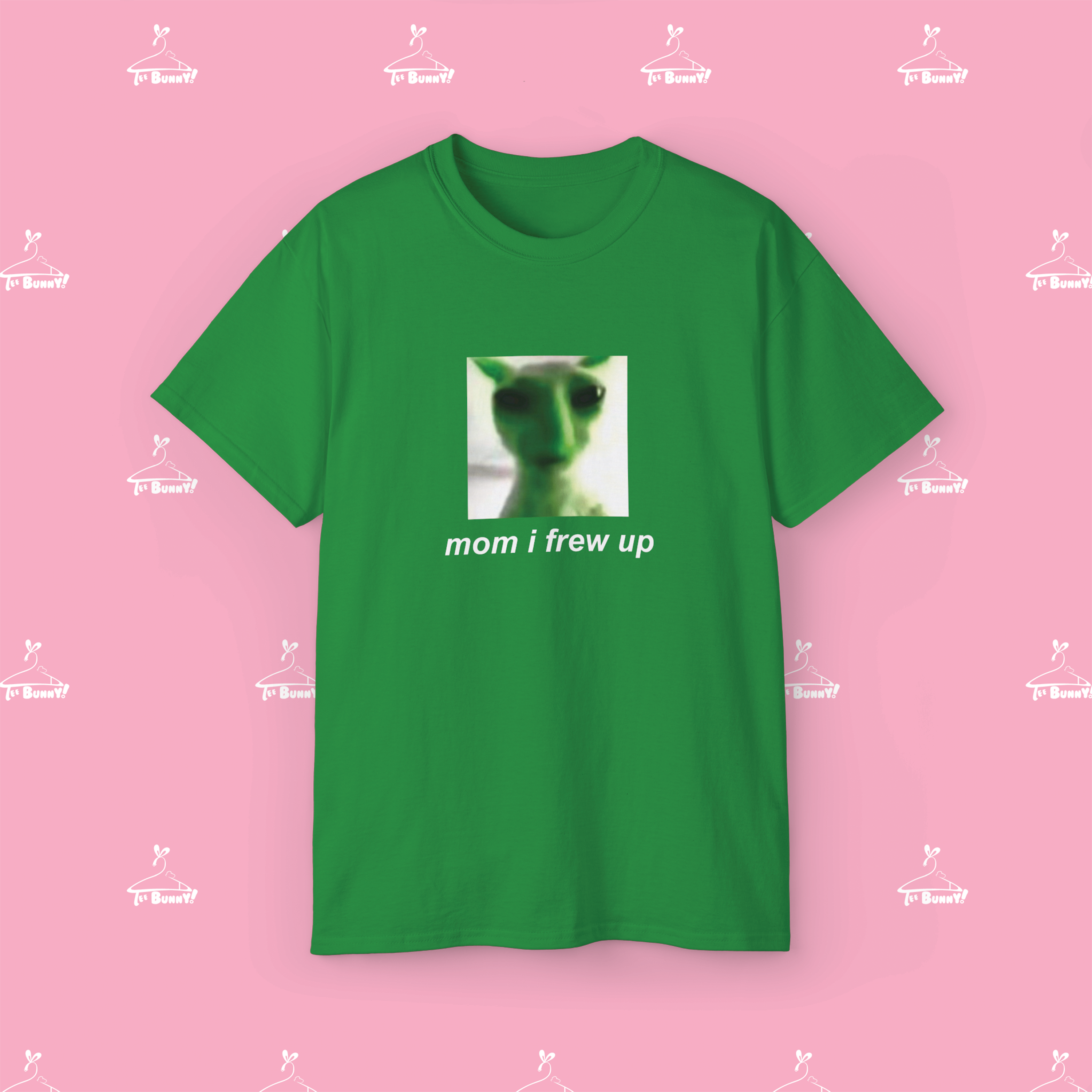Alien Cat "mom i frew up" - (Unisex Tee) product thumbnail image