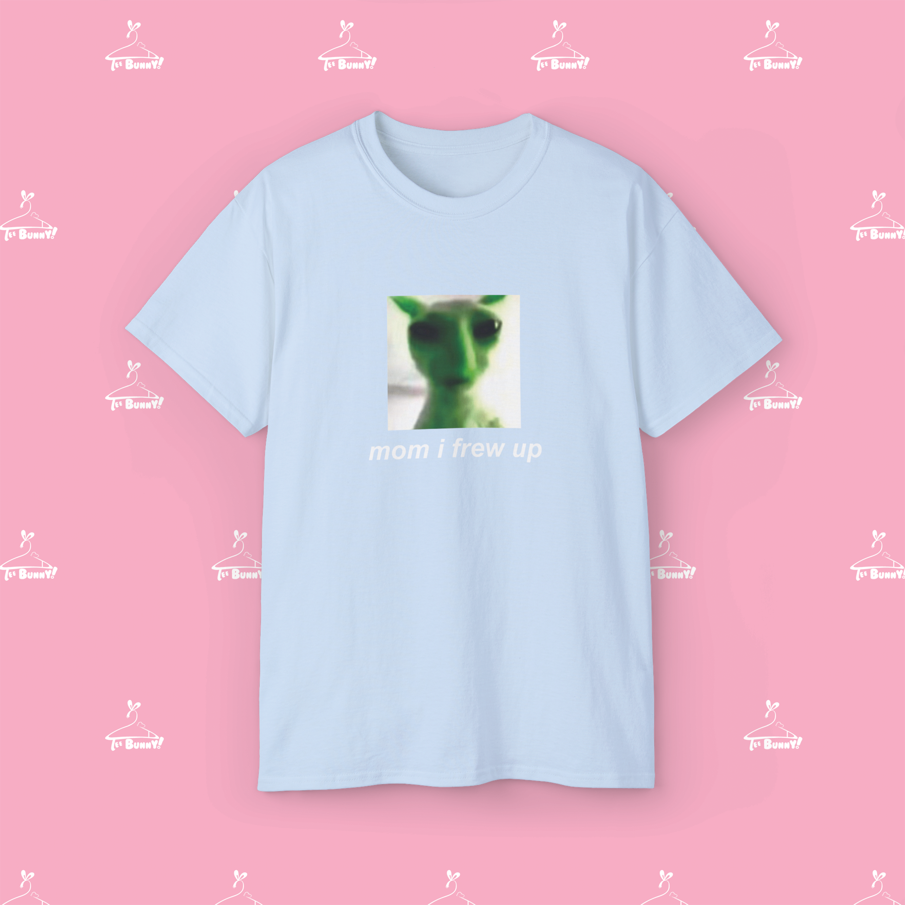Alien Cat "mom i frew up" - (Unisex Tee) product thumbnail image