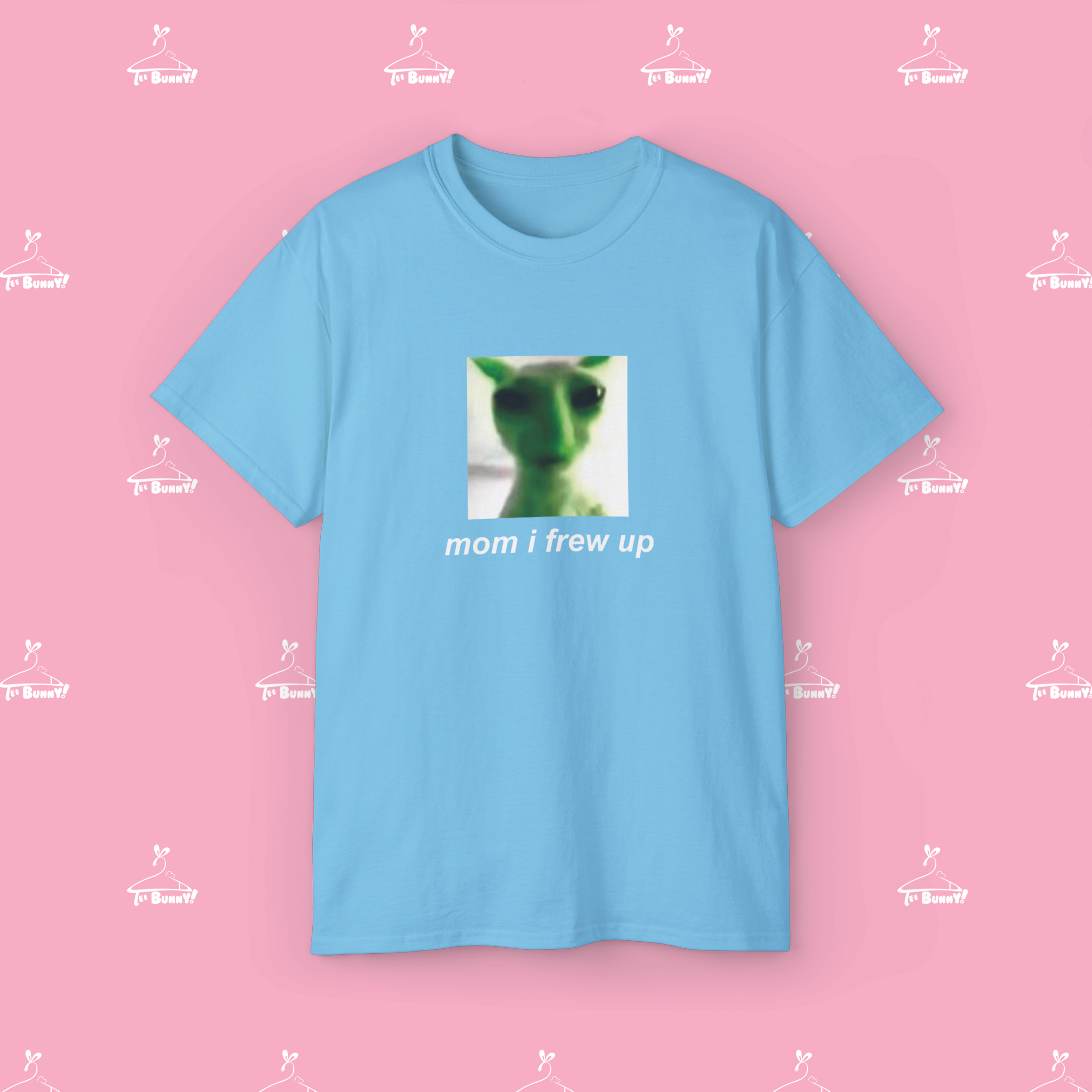 Alien Cat "mom i frew up" - (Unisex Tee) product thumbnail image Alien Cat "mom i frew up" - (Unisex Tee) product thumbnail image
