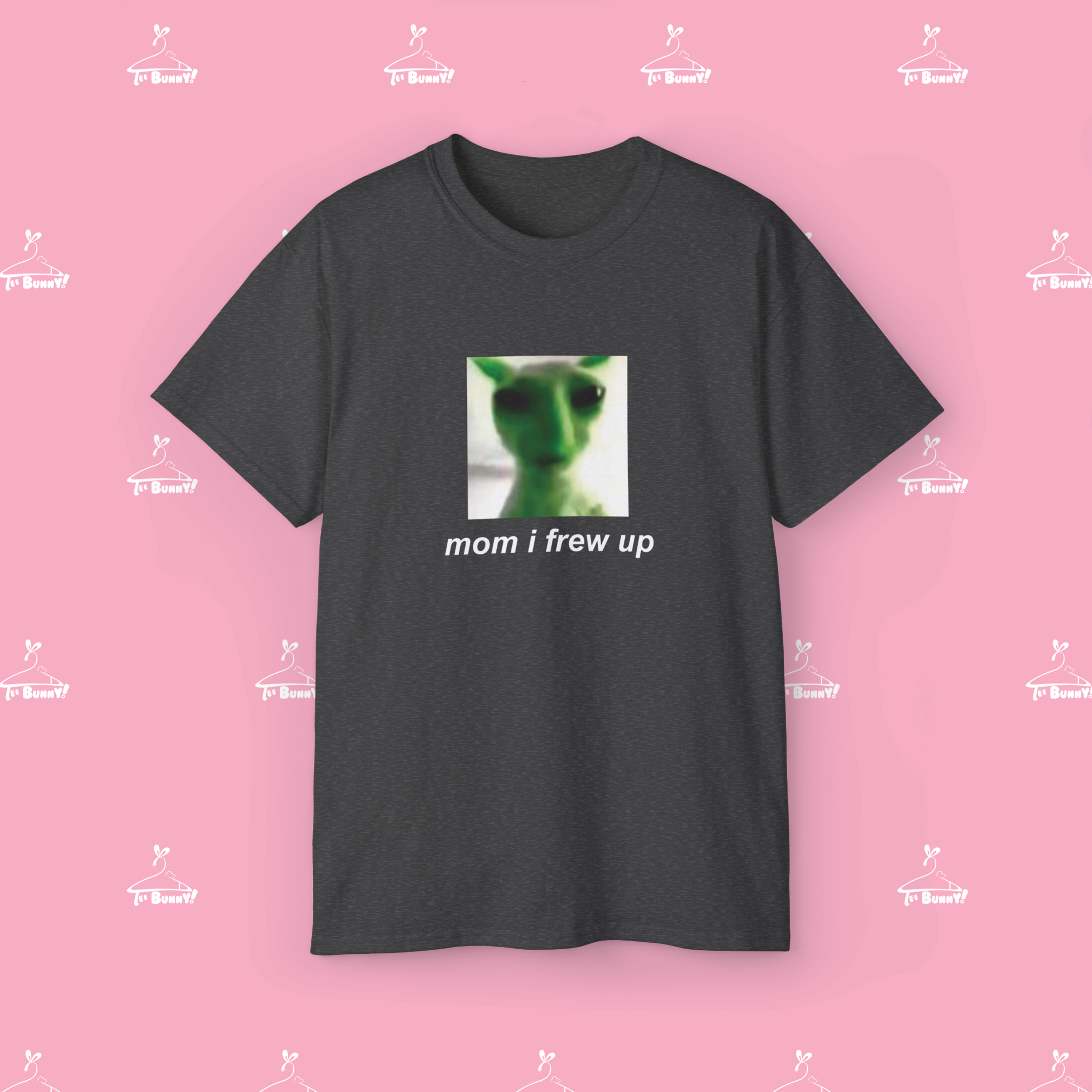 Alien Cat "mom i frew up" - (Unisex Tee) product thumbnail image Alien Cat "mom i frew up" - (Unisex Tee) product thumbnail image
