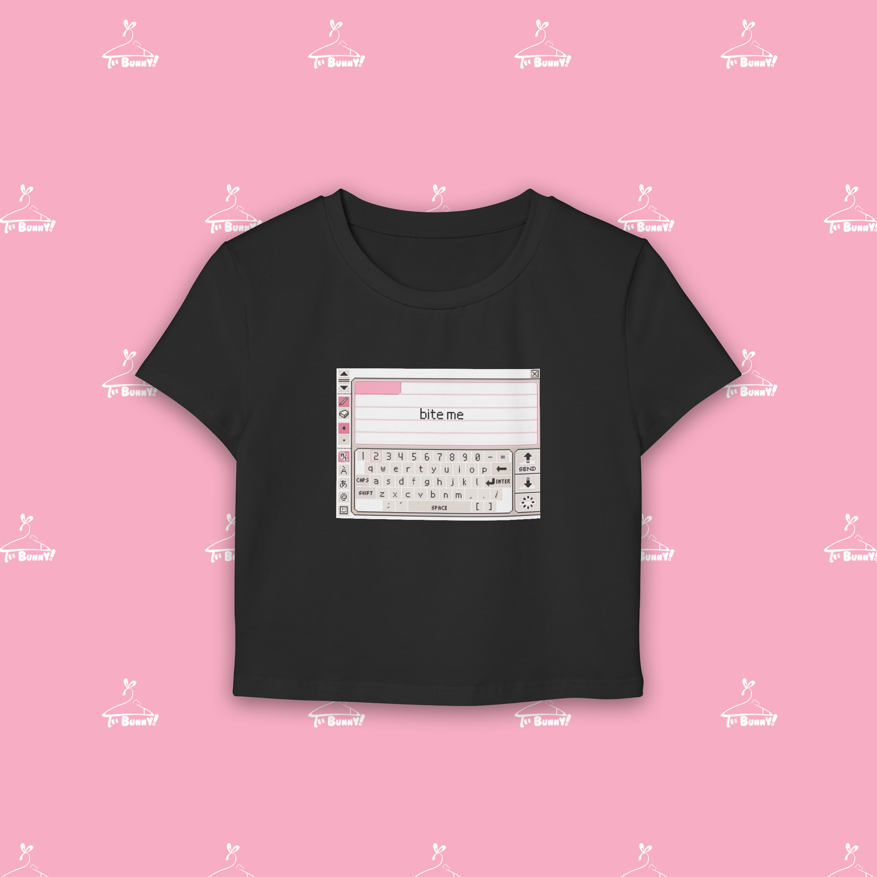 "Bite Me" Chat - (Unisex Cropped Baby Tee)