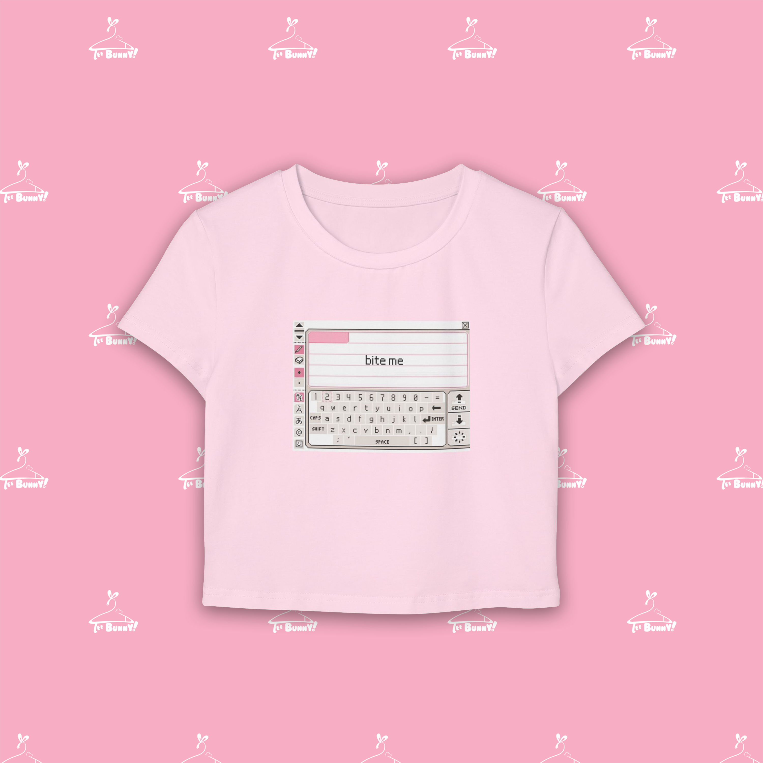 "Bite Me" Chat - (Unisex Cropped Baby Tee) product thumbnail image