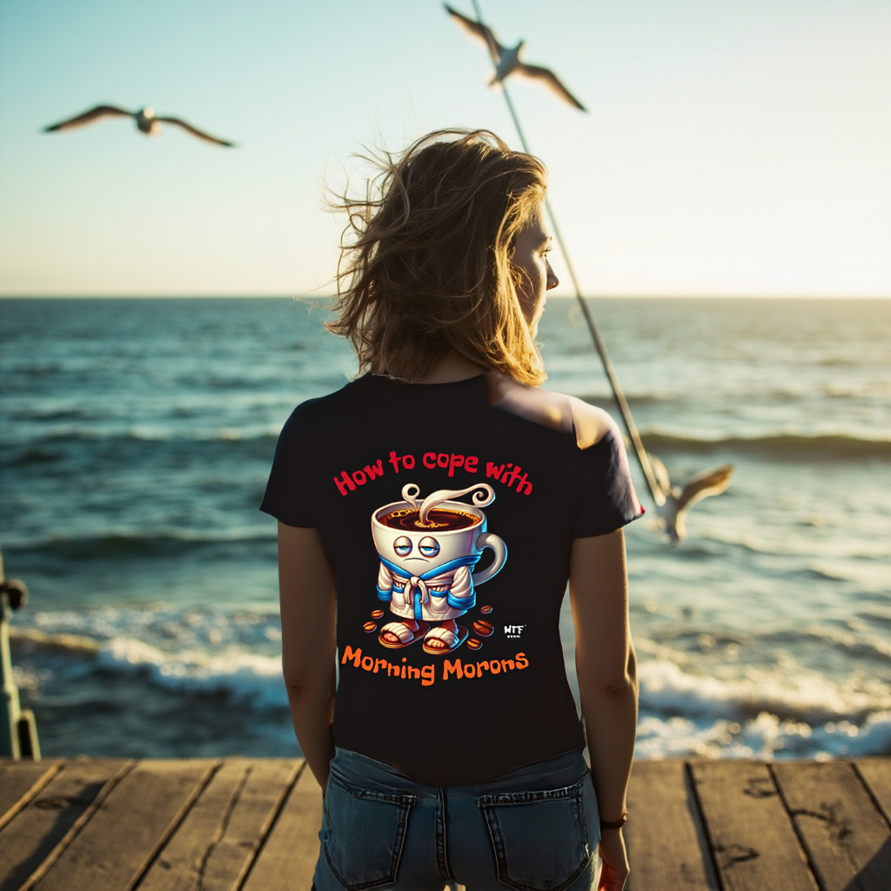 Sarcasm Culture How to Cope with Morning Morons Tee product thumbnail image Sarcasm Culture How to Cope with Morning Morons Tee product thumbnail image