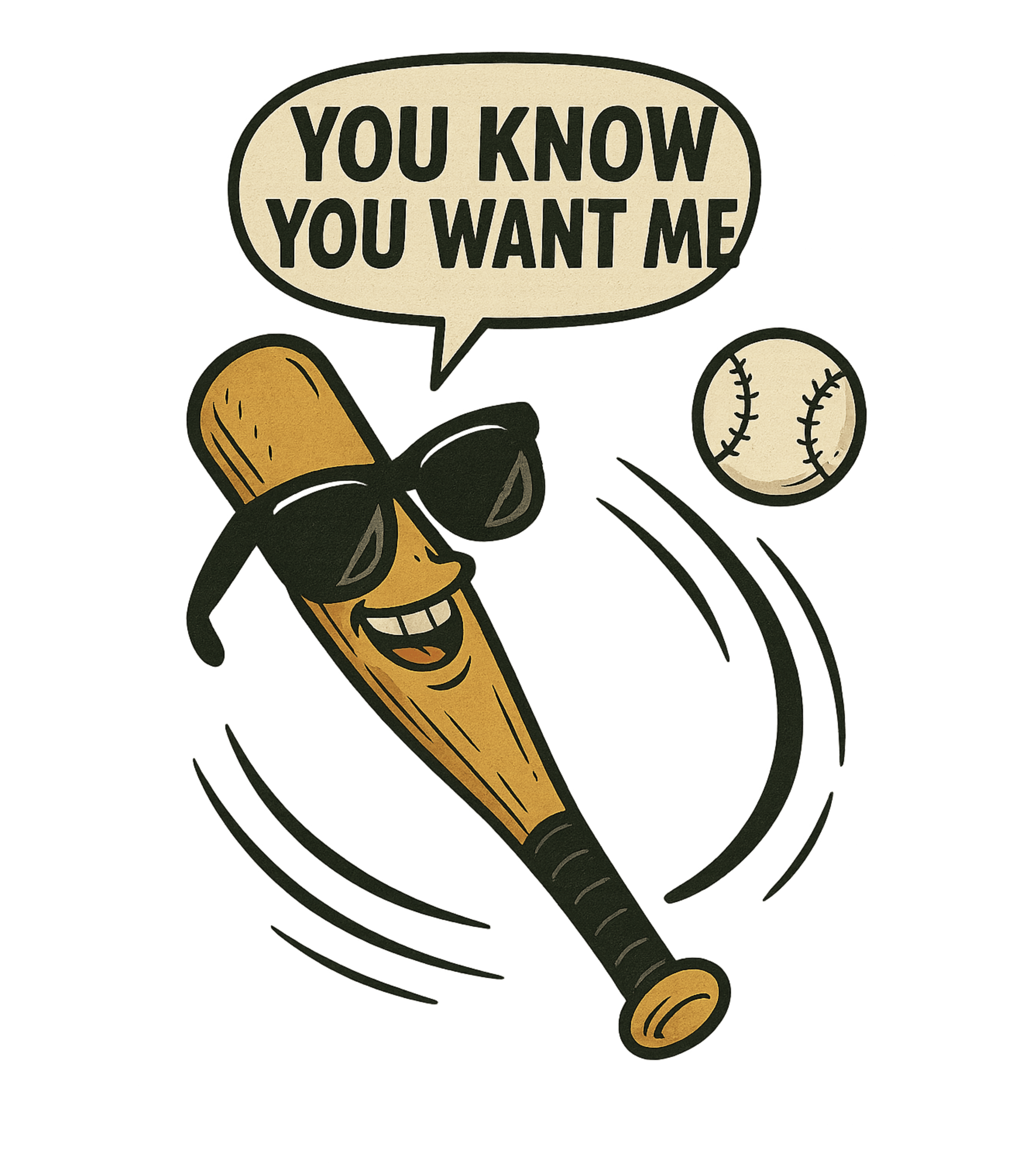 Batter Up, You Know You Want Me, Casual Graphic Unisex T-Shirt product thumbnail image Batter Up, You Know You Want Me, Casual Graphic Unisex T-Shirt product thumbnail image