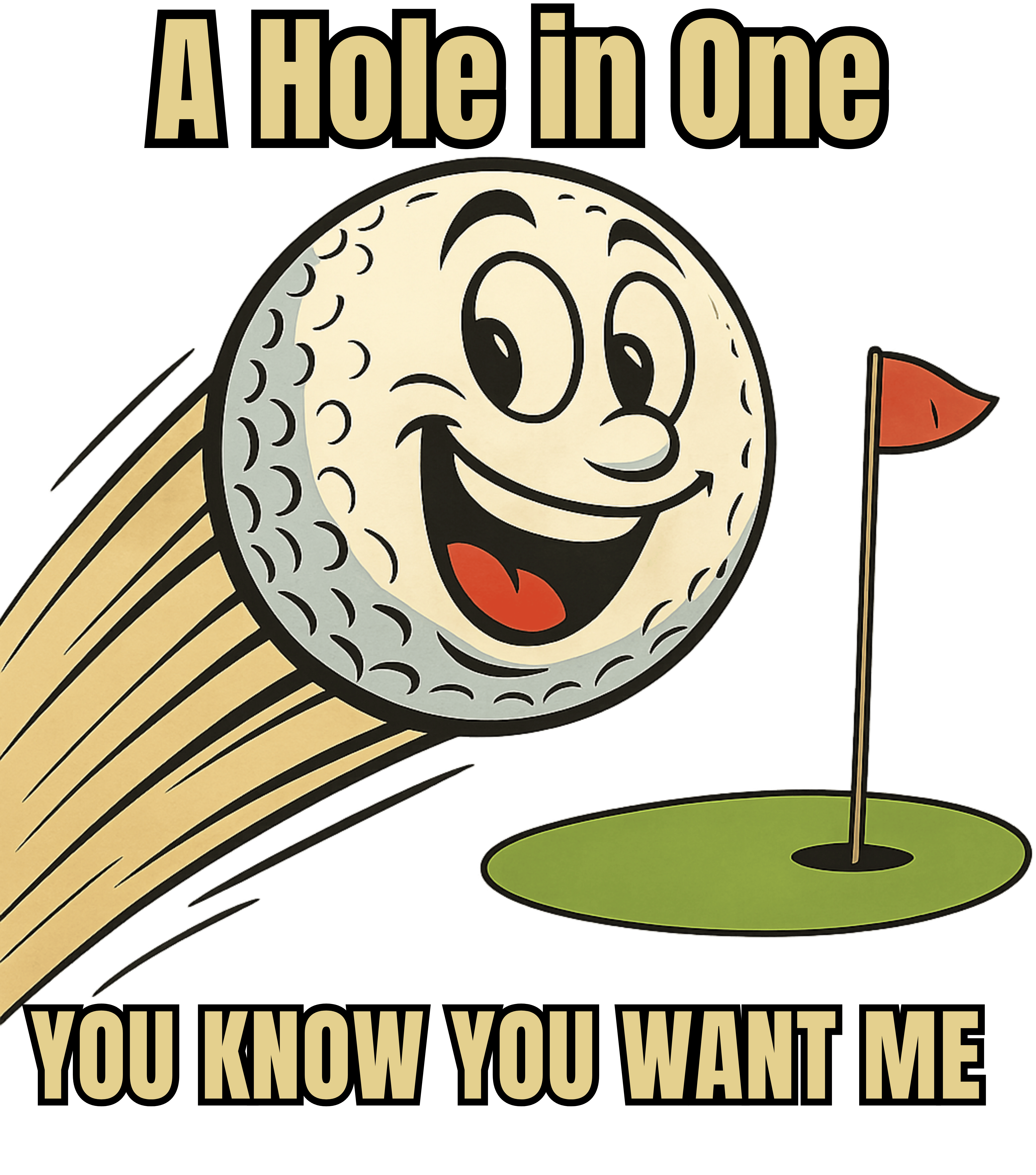 Golf, Hole in One, Casual Graphic Unisex T-Shirt product thumbnail image Golf, Hole in One, Casual Graphic Unisex T-Shirt product thumbnail image