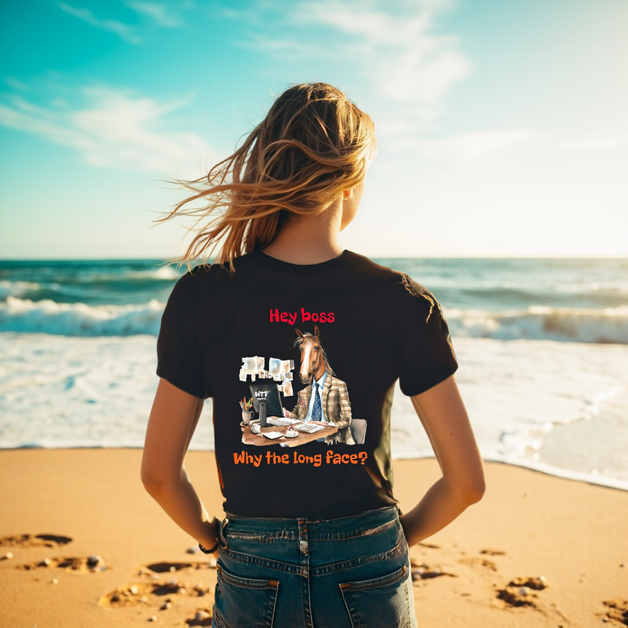 Why The Long Face Humorous Sarcastic Tee product thumbnail image