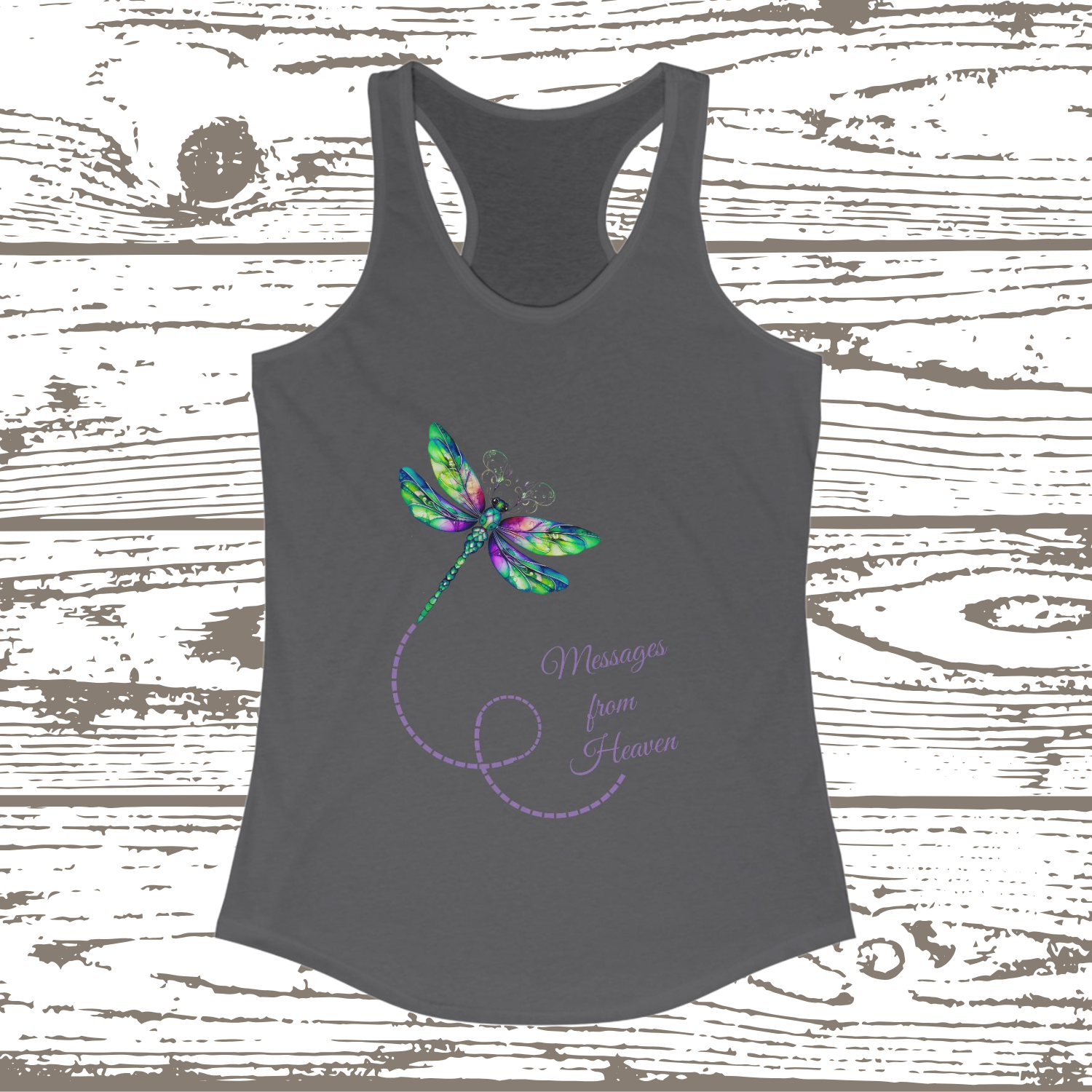 Messages from Heaven 💜✨ Dragonfly-Inspired Memorial Tank – Summer Vibes + Spirit Style | Casual Cotton |  Breathable Fabric product thumbnail image
