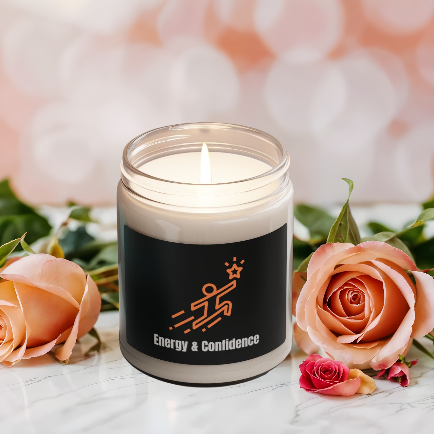 Candle Carma for Men, Energy &amp; Confidence Glass 9oz Natural Scented Decorative Soy Candle - Self Confidence and Energy Gift for Men, Aromatherapy Candle, Positive Energy Home, Christmas product thumbnail image