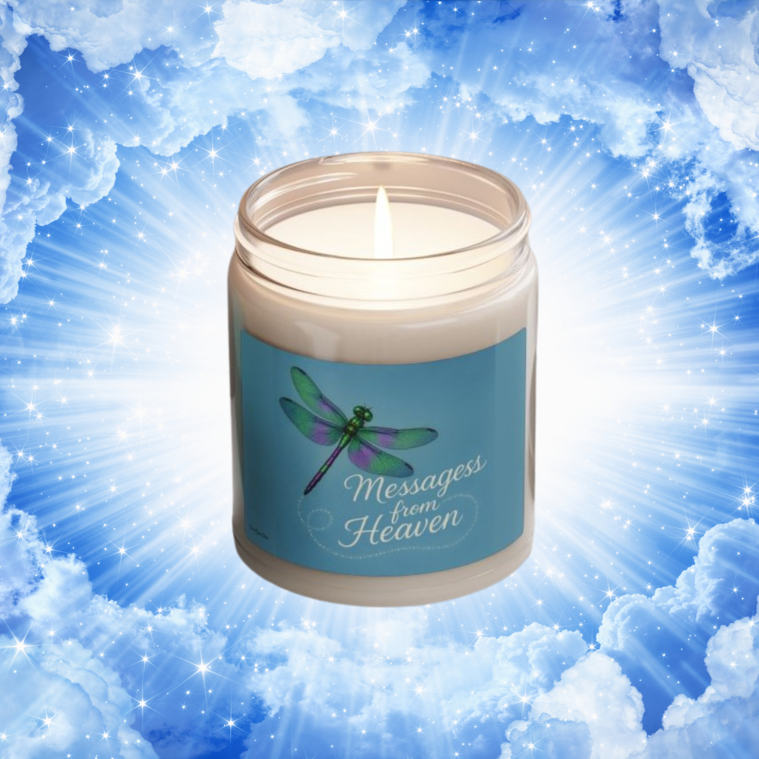 Candle Carma | Messages from Heaven Natural Scented Decorative Glass Soy Candle, Calming and cozy Dragonfly Decor, Eco-Friendly Gift for Relaxation, Memorial Tribute Candle, Home Fragrance product thumbnail image Candle Carma | Messages from Heaven Natural Scented Decorative Glass Soy Candle, Calming and cozy Dragonfly Decor, Eco-Friendly Gift for Relaxation, Memorial Tribute Candle, Home Fragrance product thumbnail image