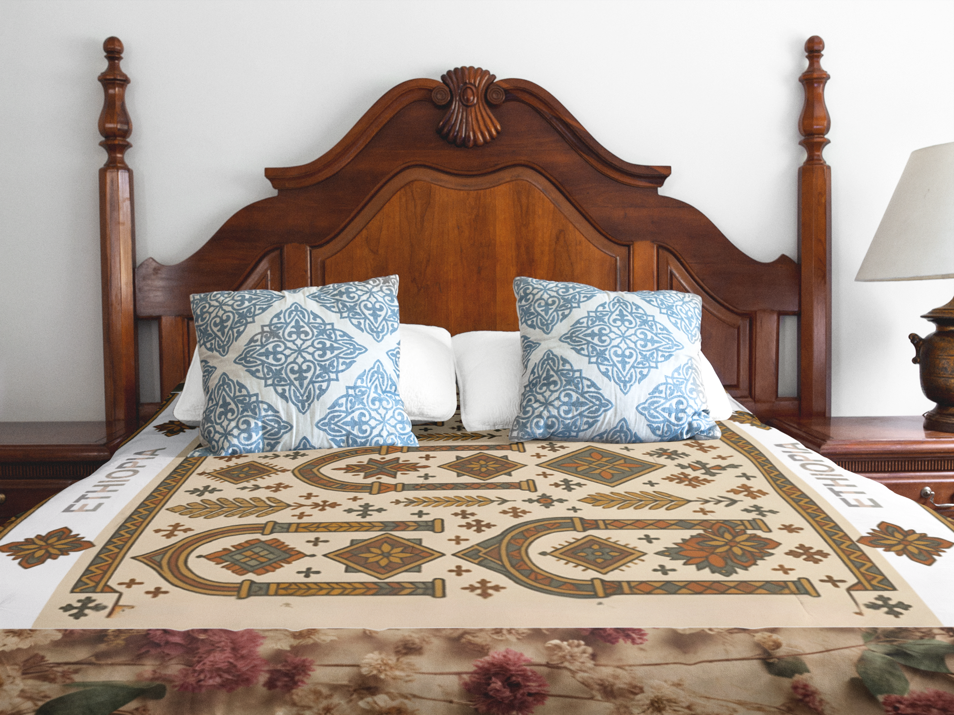 Ethiopian Bohemian Woven Blanket, Cozy Throw, Home Decor, Gift for Any Occasion, Boho Style, Perfect for Cuddling product thumbnail image