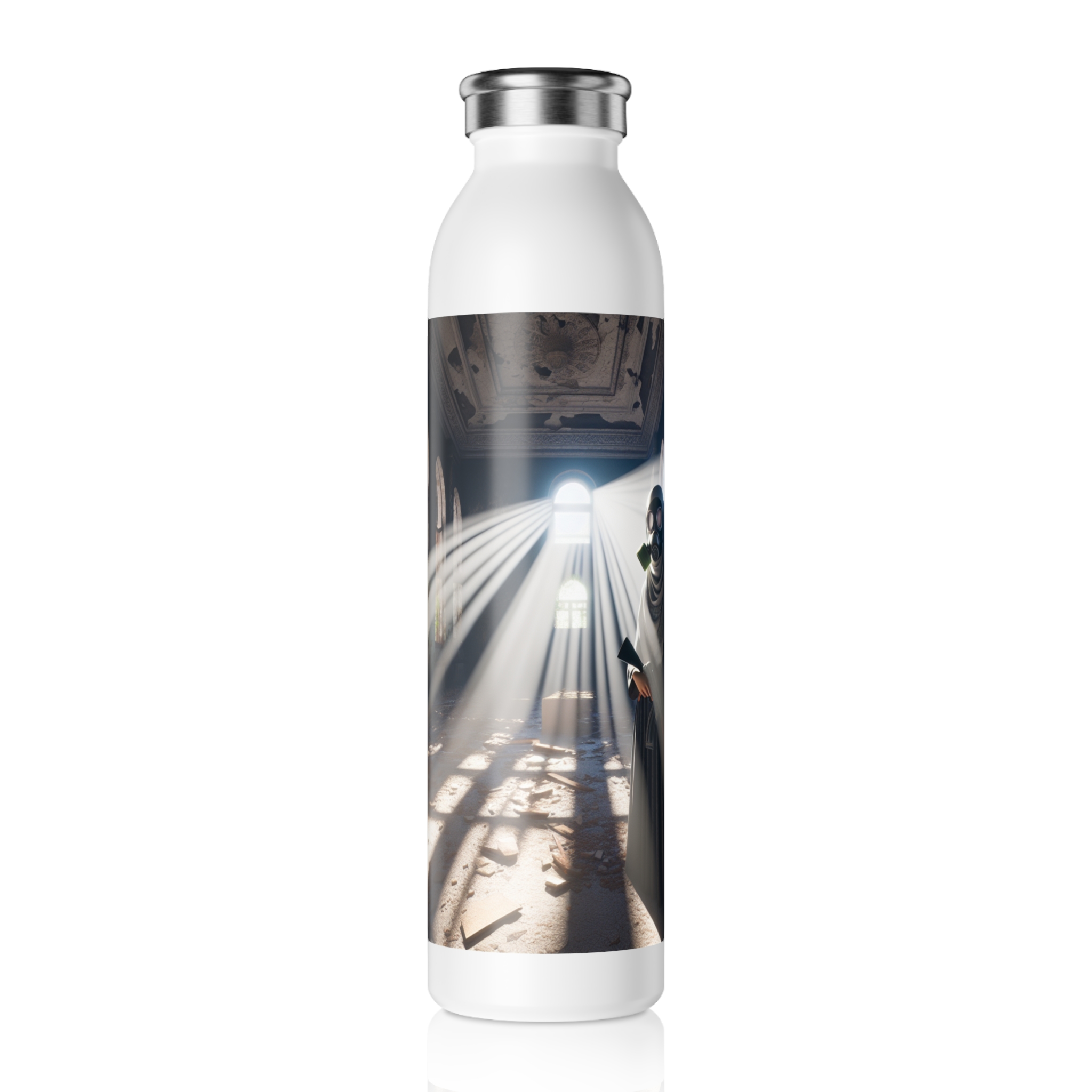 TLROG Slim Water Bottle with Radiant Light Design, Eco-friendly Hydration, Gym Water Bottle, Stainless Steel Travel Mug, Gift for Nature Lovers