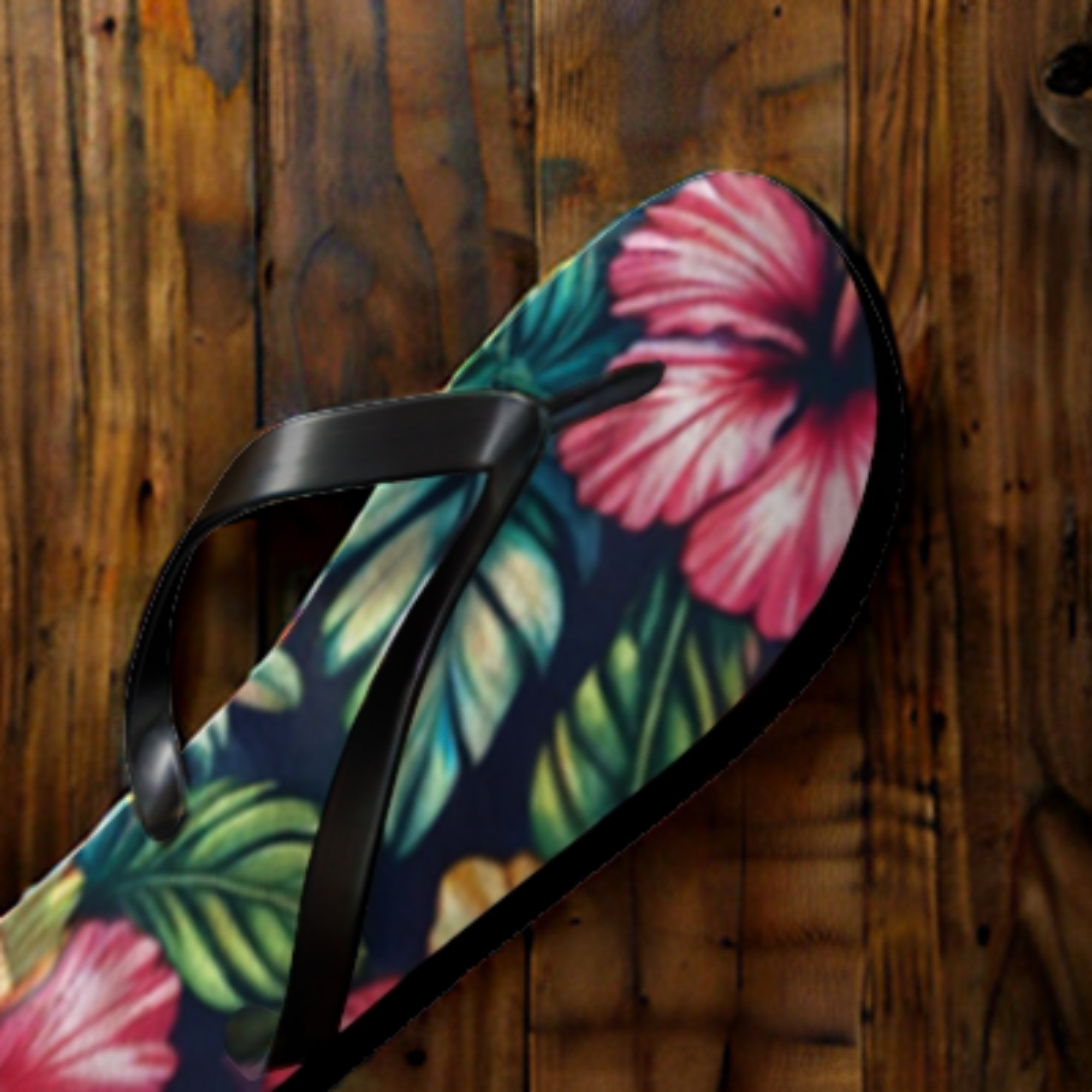 Tropical Flip Flops with Floral Design, Beach Footwear, Summer Essentials, Vacation Shoes, Gift for Her product thumbnail image Tropical Flip Flops with Floral Design, Beach Footwear, Summer Essentials, Vacation Shoes, Gift for Her product thumbnail image