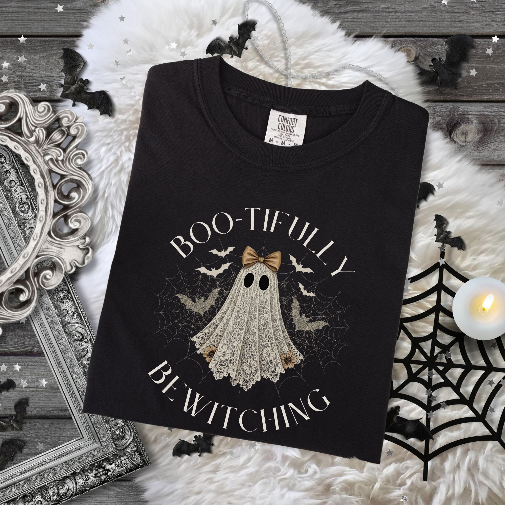 Boo-tifully Bewitching T-Shirt, Halloween Tee, Unisex Halloween Shirt, Ghost Design Apparel, Spooky Season Clothing, Fall Fashion product thumbnail image Boo-tifully Bewitching T-Shirt, Halloween Tee, Unisex Halloween Shirt, Ghost Design Apparel, Spooky Season Clothing, Fall Fashion product thumbnail image