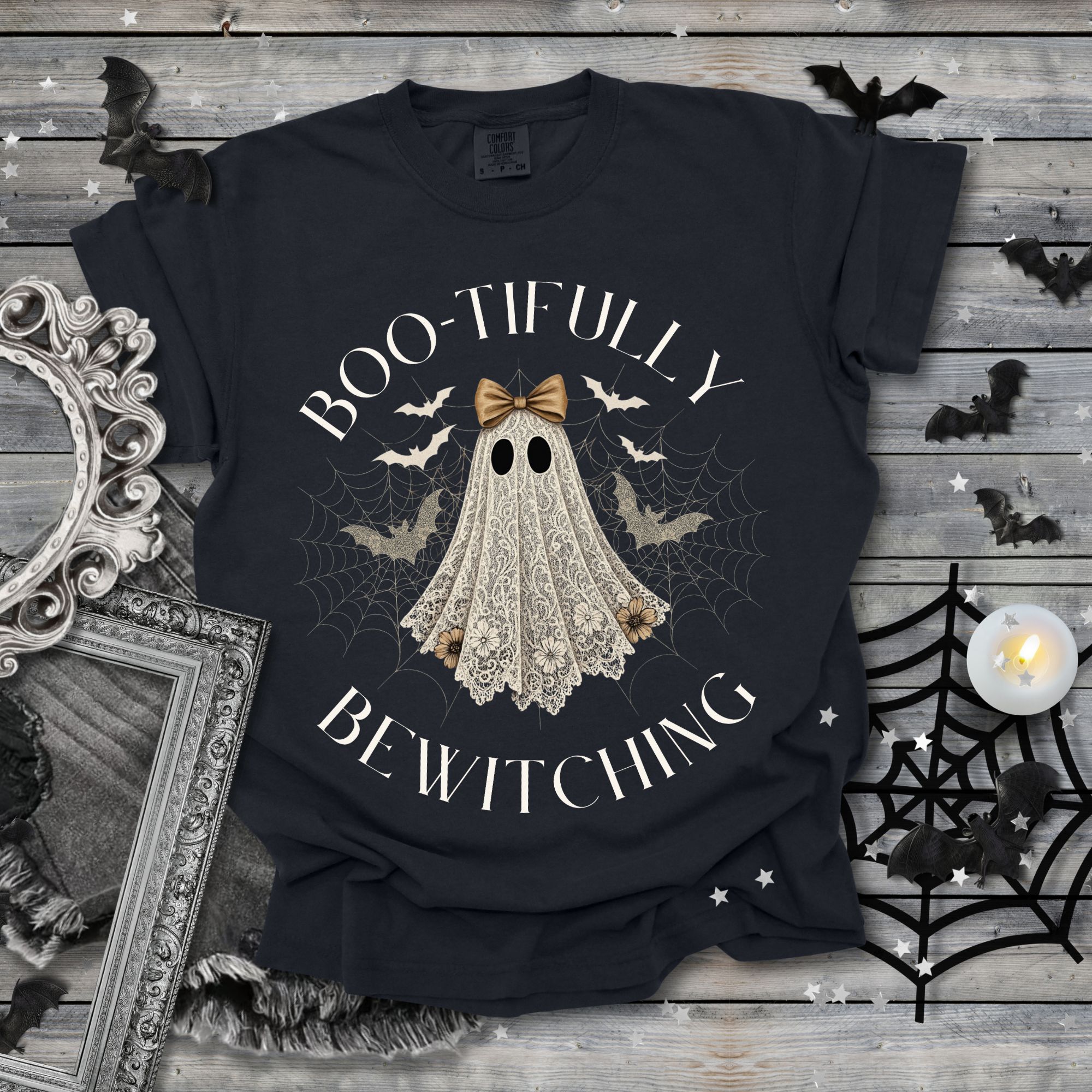 Boo-tifully Bewitching T-Shirt, Halloween Tee, Unisex Halloween Shirt, Ghost Design Apparel, Spooky Season Clothing, Fall Fashion product thumbnail image Boo-tifully Bewitching T-Shirt, Halloween Tee, Unisex Halloween Shirt, Ghost Design Apparel, Spooky Season Clothing, Fall Fashion product thumbnail image