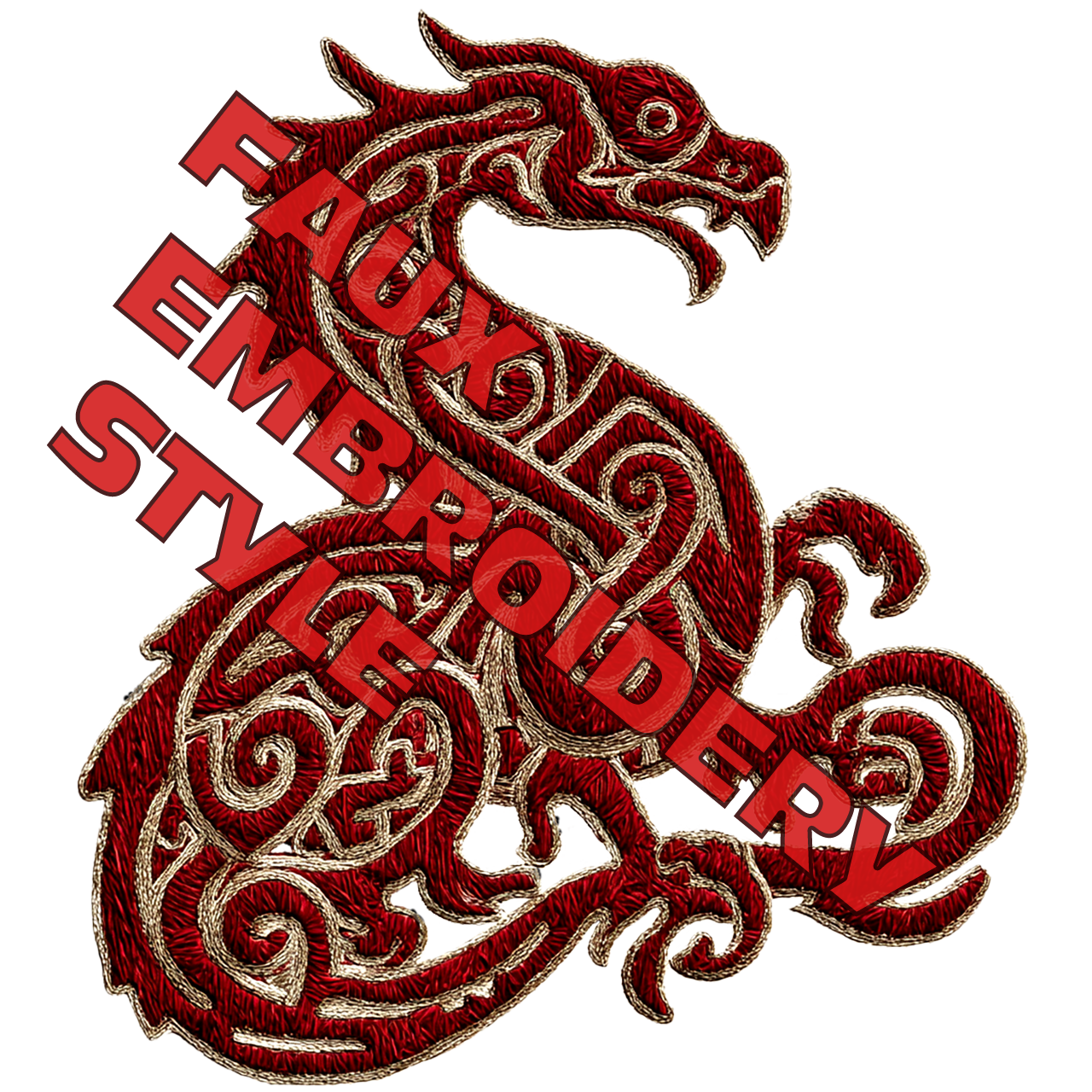 Faux-Embroidery Dragon Polo Shirt product thumbnail image
