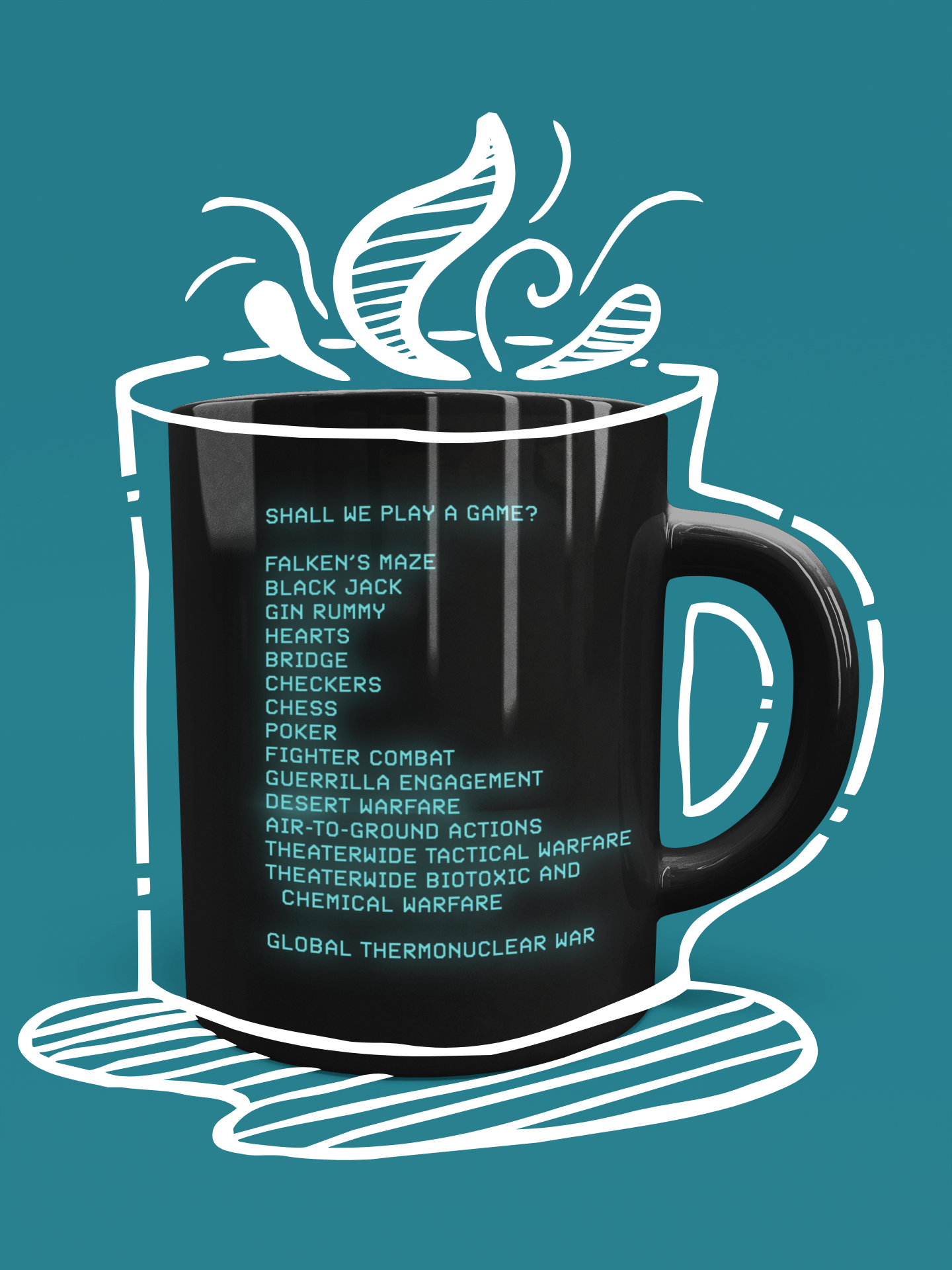 WarGames Inspired Black Mug (11oz, 15oz)