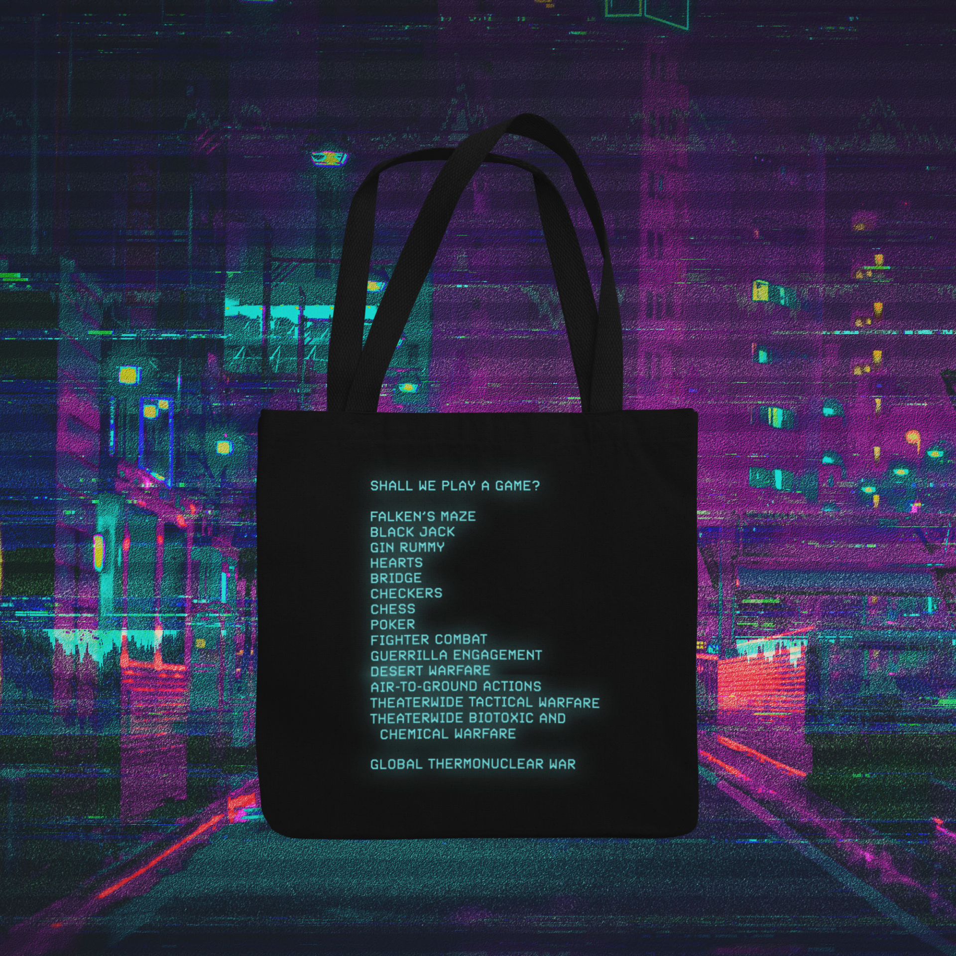WarGames Inspired Cotton Canvas Tote Bag