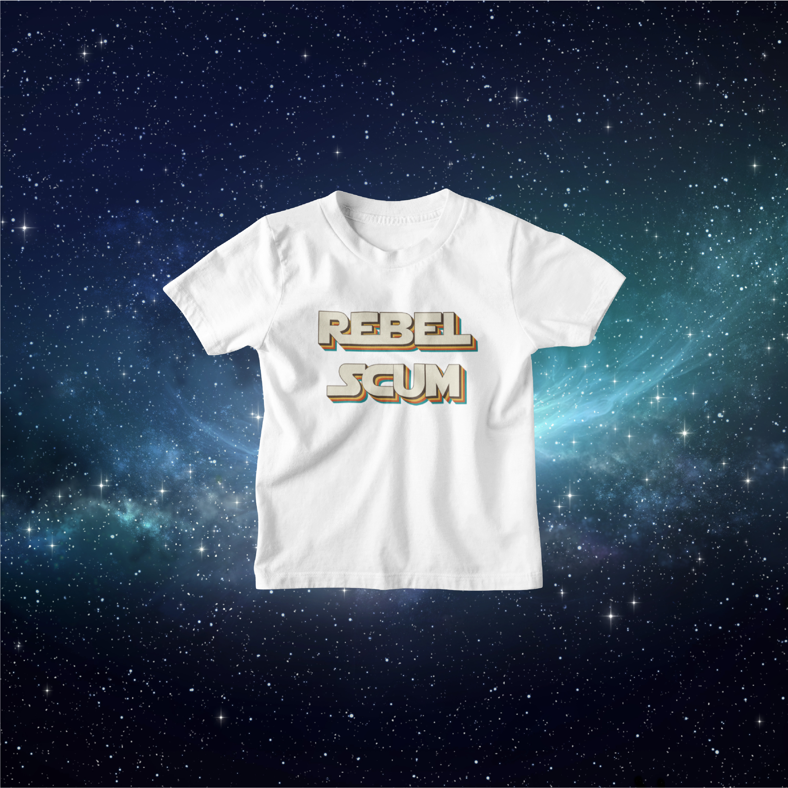 Kids Rebel Scum Graphic Tee - Retro Colors