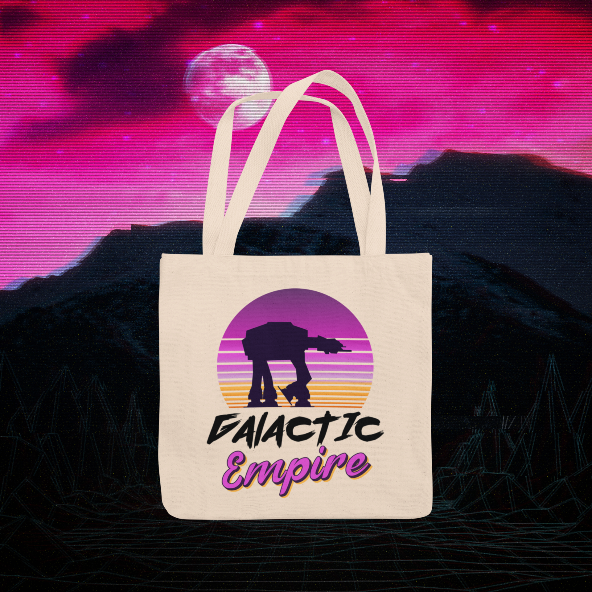 AT-AT Walker (Orange) - Cotton Canvas Tote Bag