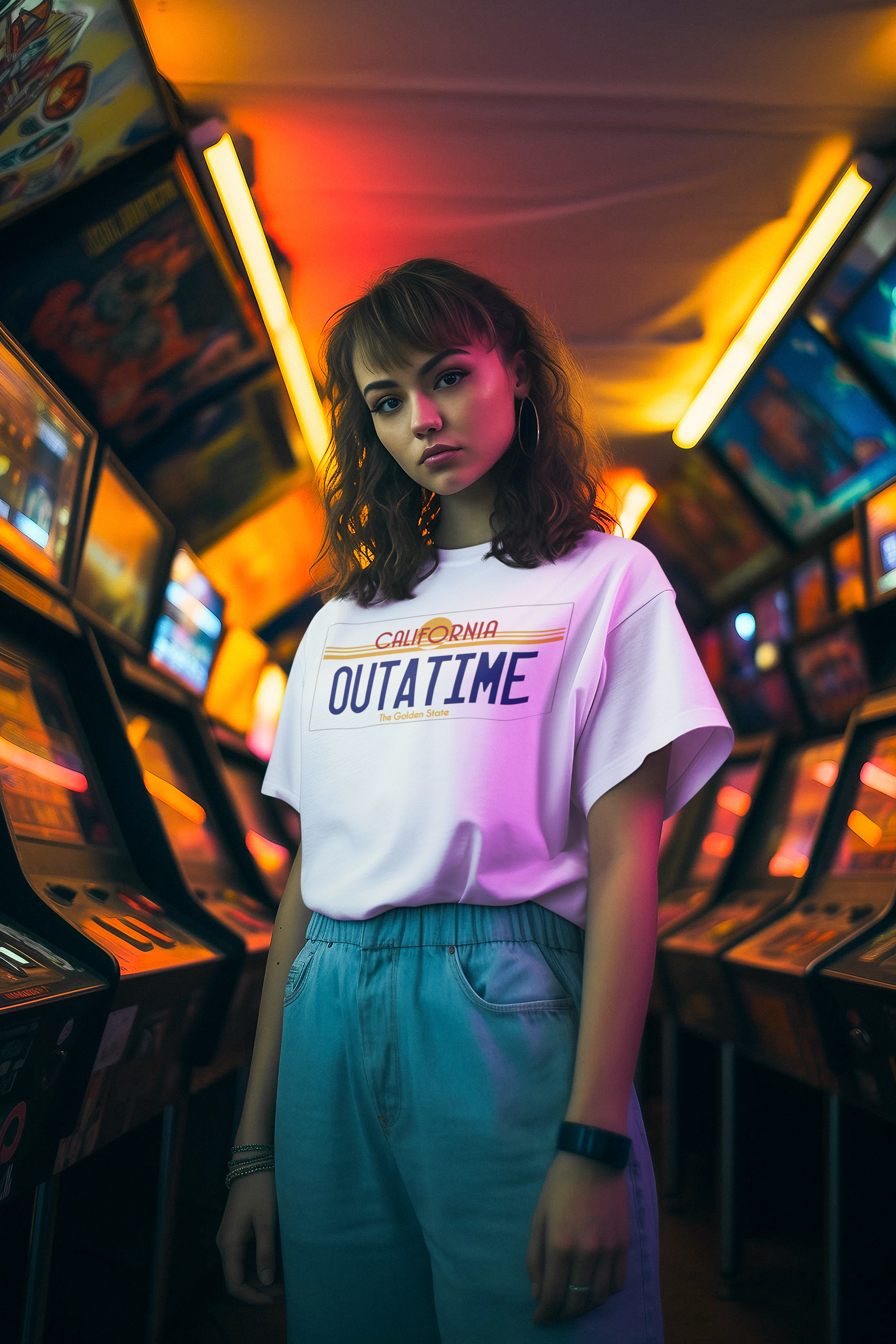 The DeLorean's License Plate - Unisex Garment-Dyed T-shirt