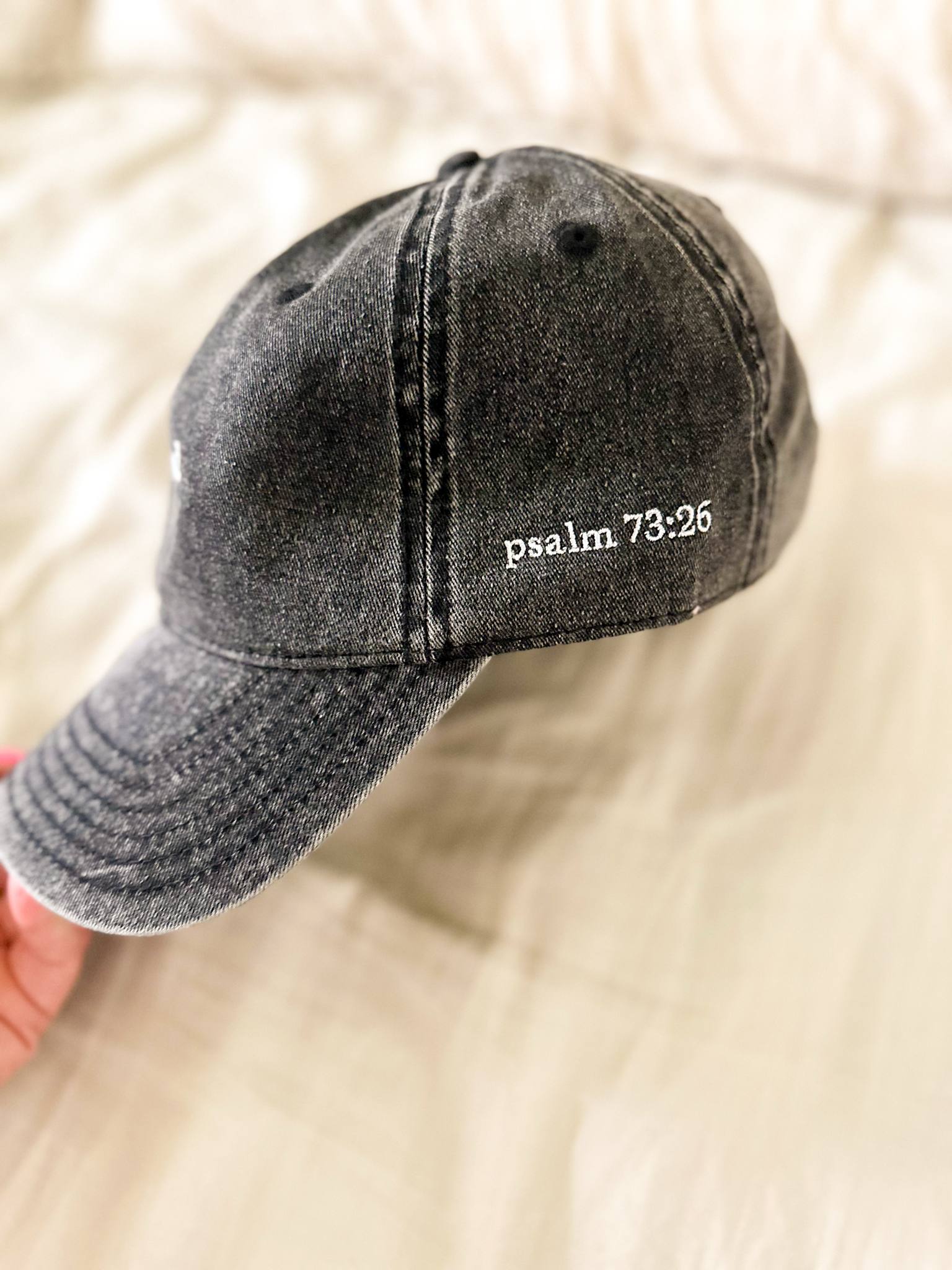 BUT, GOD Vintage Embroidered Hat - Psalm 73:26 product thumbnail image BUT, GOD Vintage Embroidered Hat - Psalm 73:26 product thumbnail image